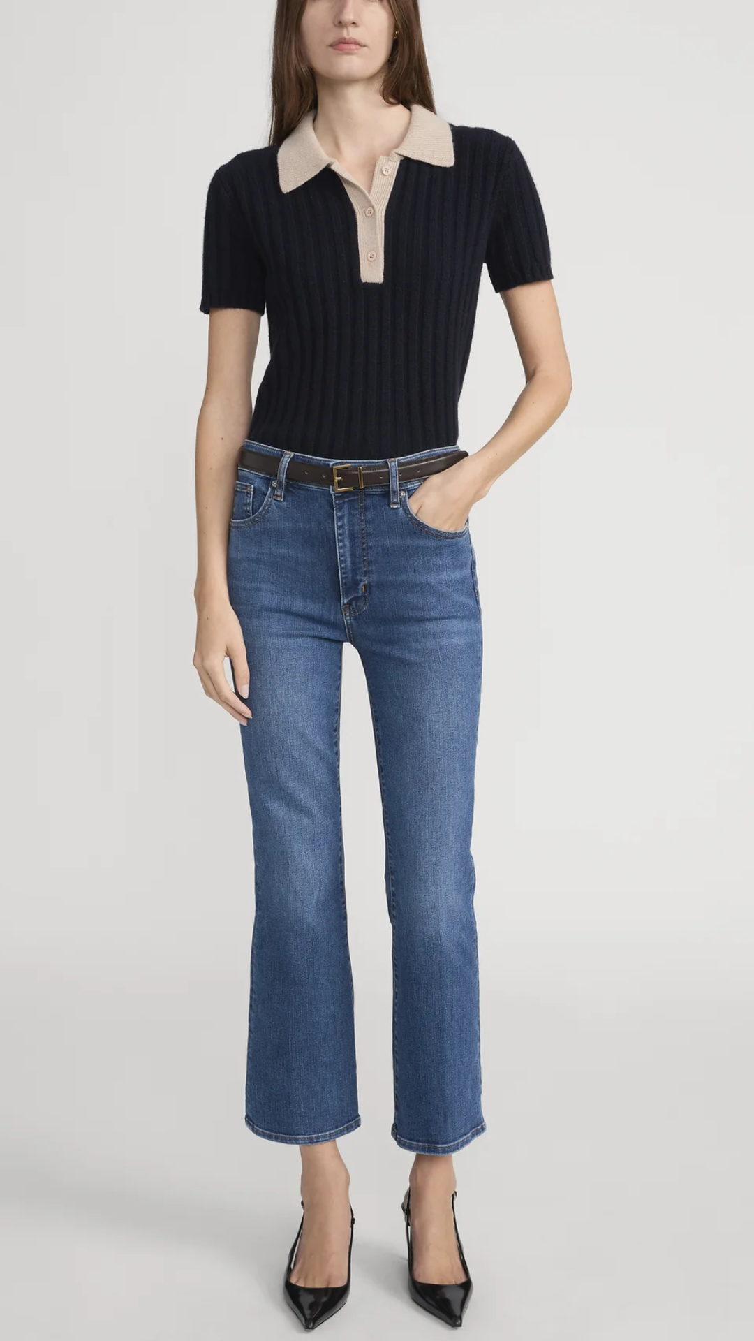 Frame The Reboot Crop Jean in Foxley