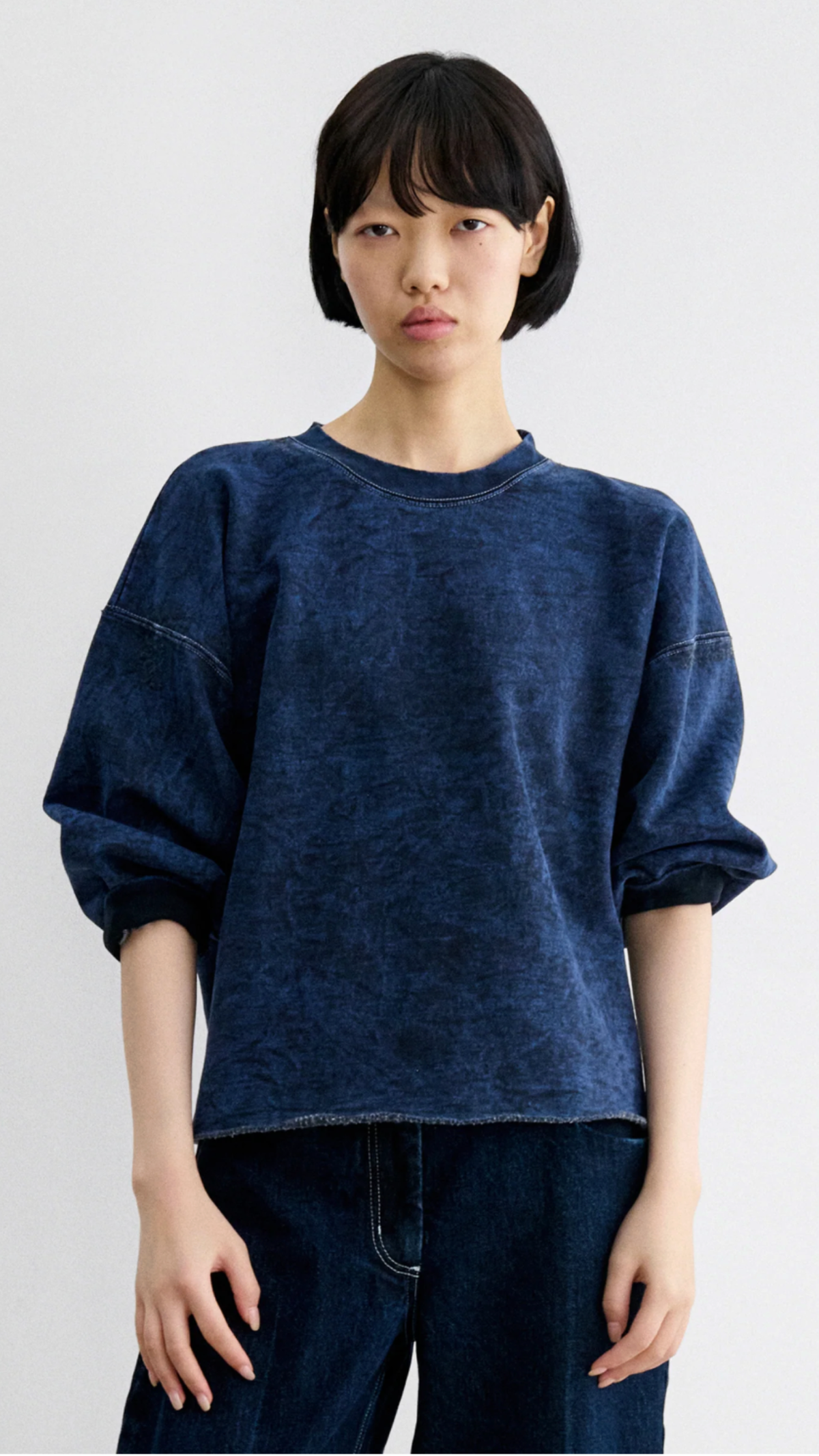 Rachel Comey Fond Sweatshirt in Indigo Acid Wash