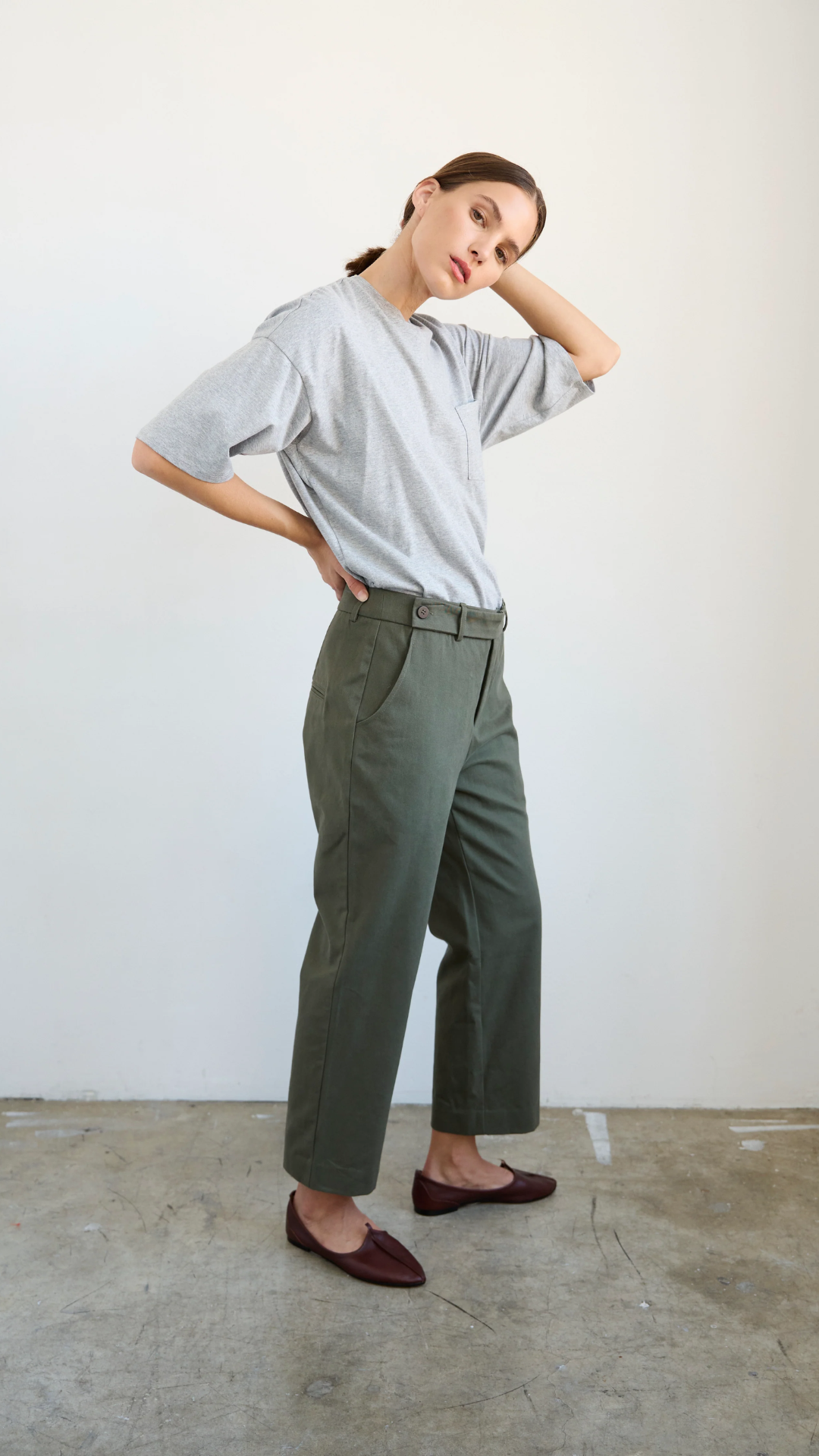 Jamie Haller Jutti Slipper in Oxblood