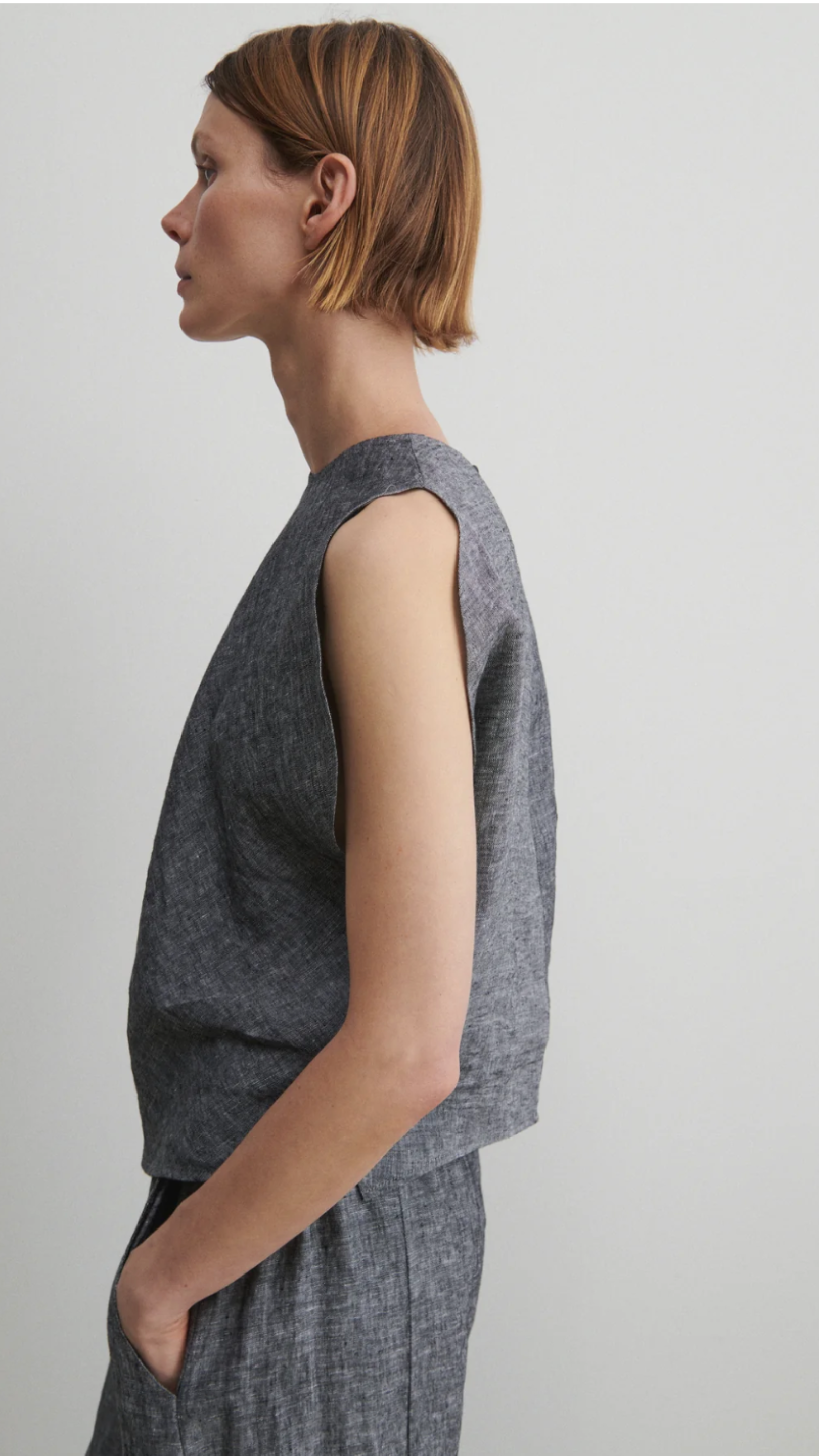 Rachel Comey Brooke Top in Heather Black