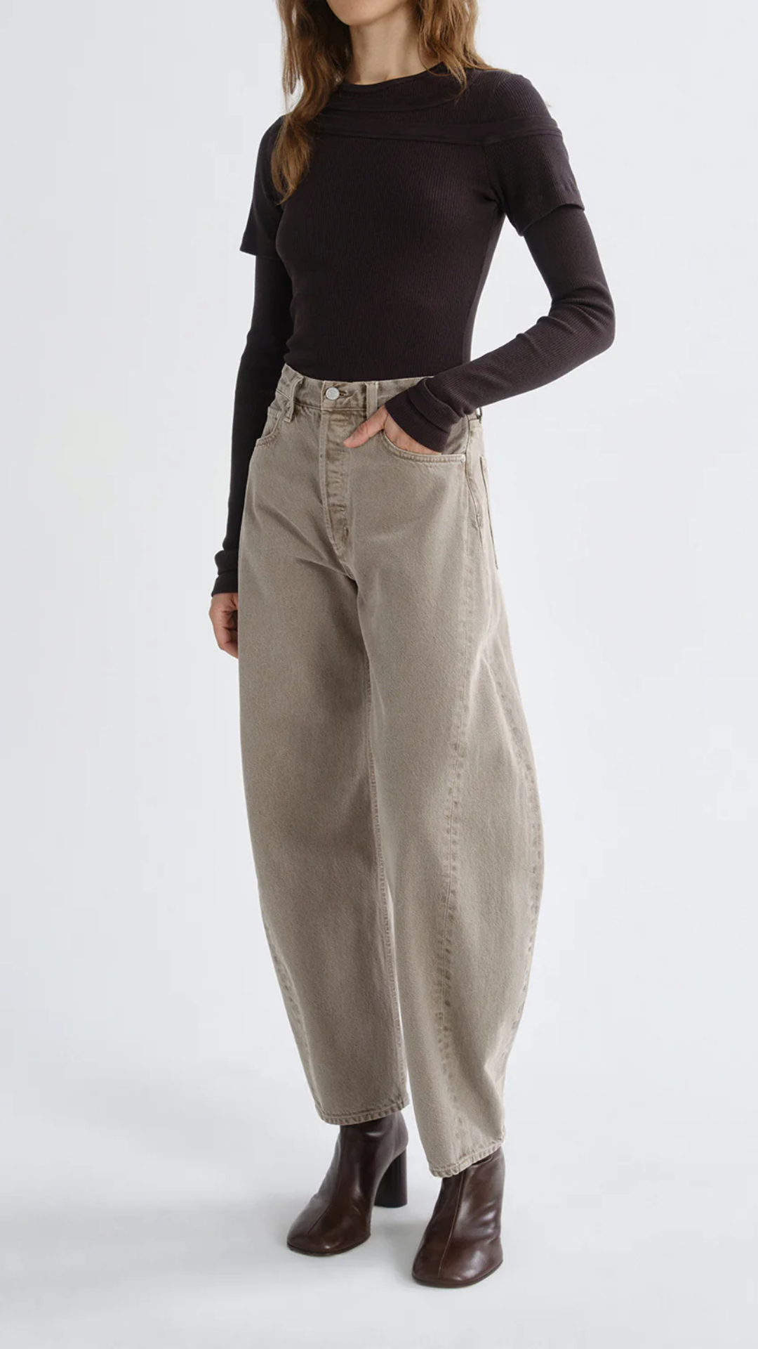 Agolde Luna Pieced Jean in Cedar