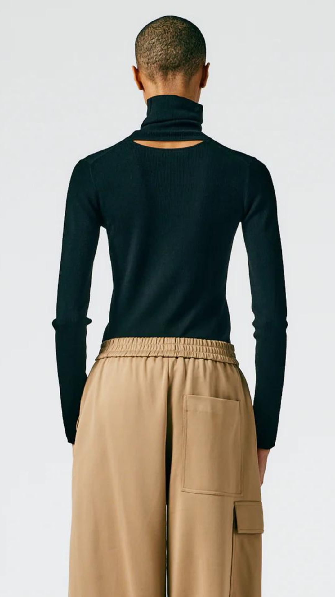 Tibi Feather Weight Ribbed Turtleneck