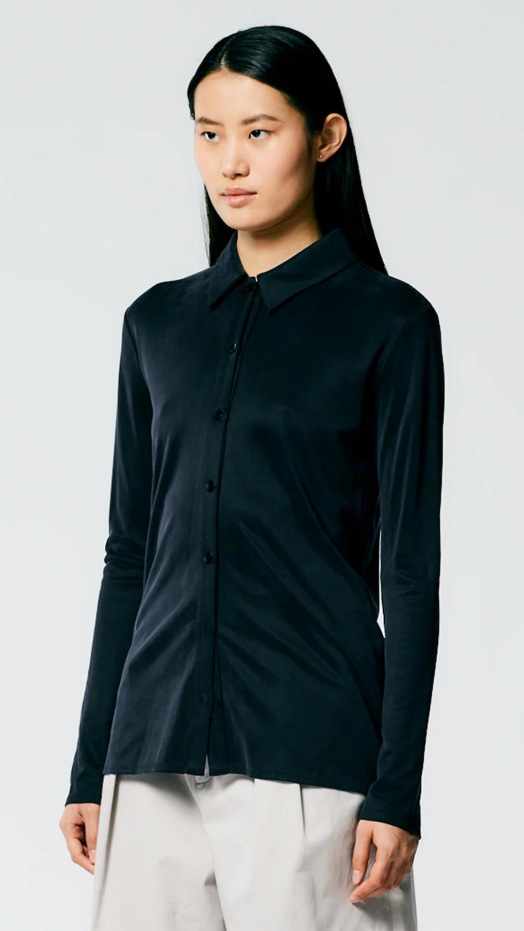 Tibi Deeba Cupro Slim Shirt