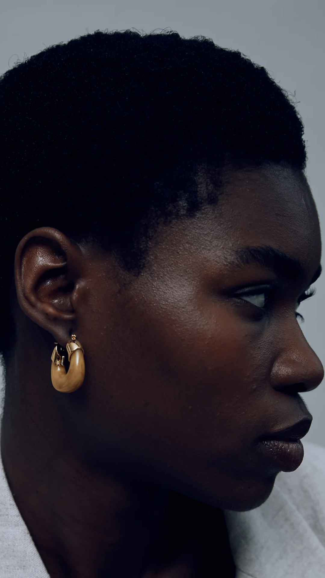 Lizzie Fortunato Mini Organic Hoops in Mocha