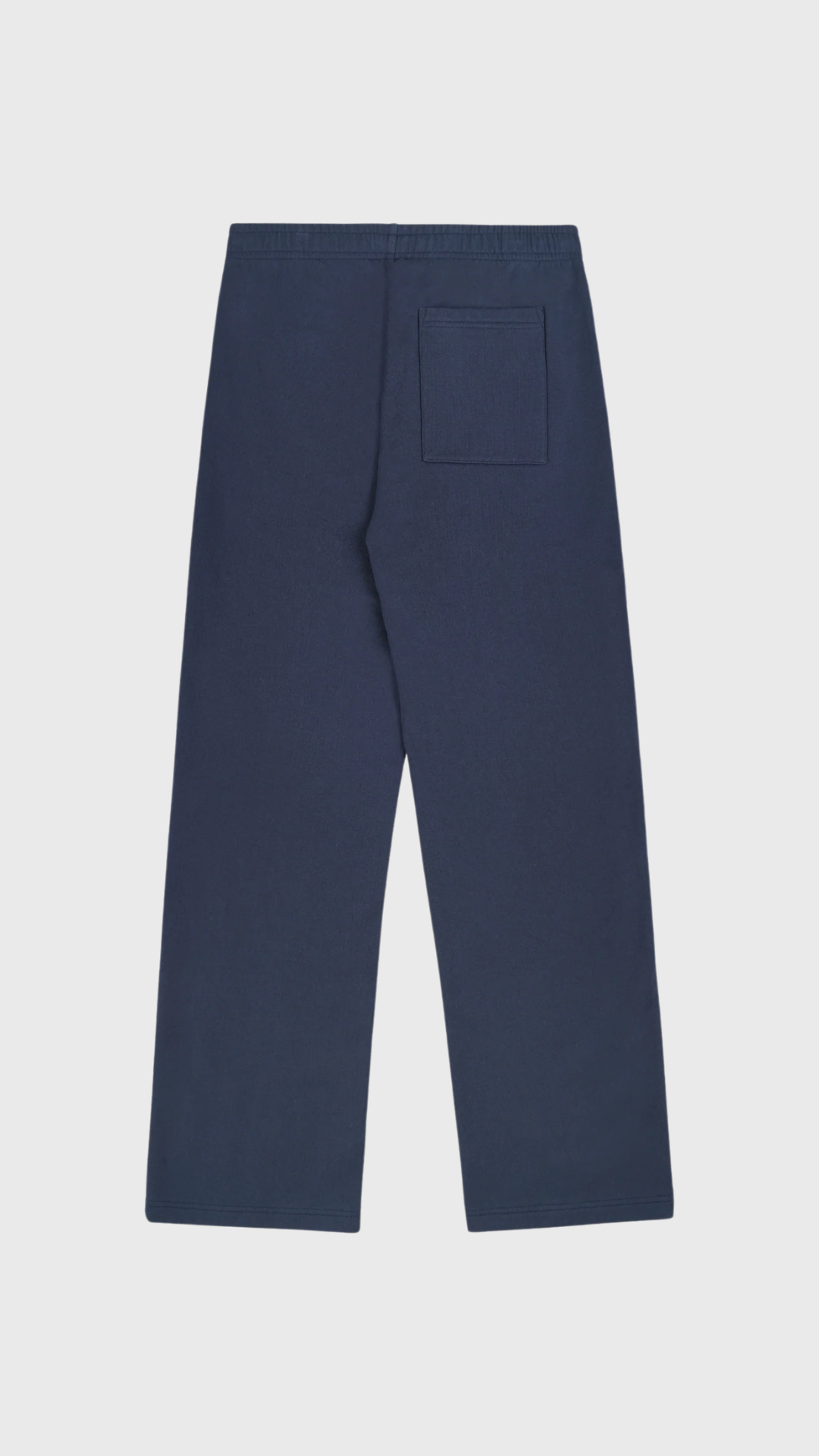Sporty & Rich Signature Logo Embroidered Wide Sweatpant in Light Navy/White