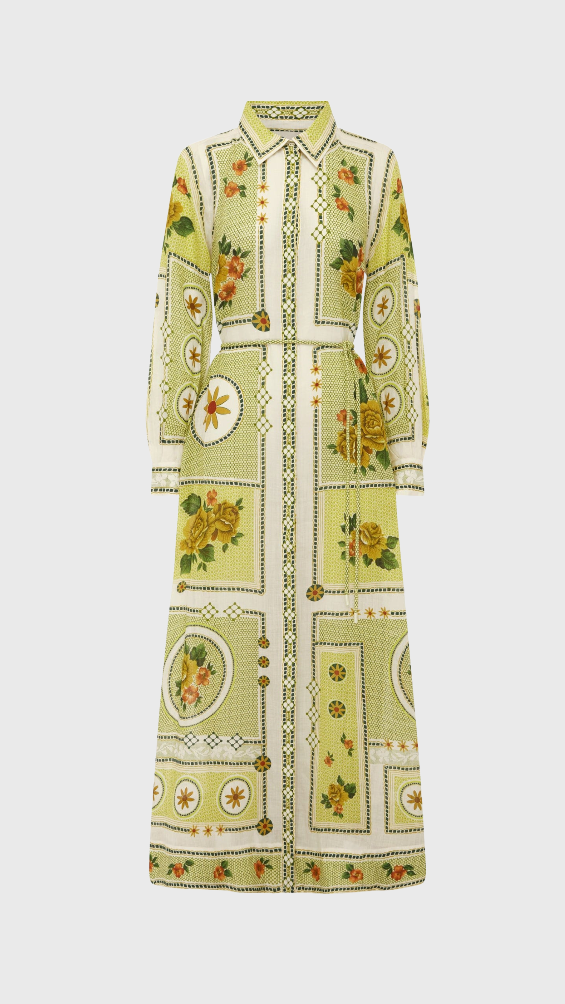 Alemais Dixie Shirt Dress in Cirtus