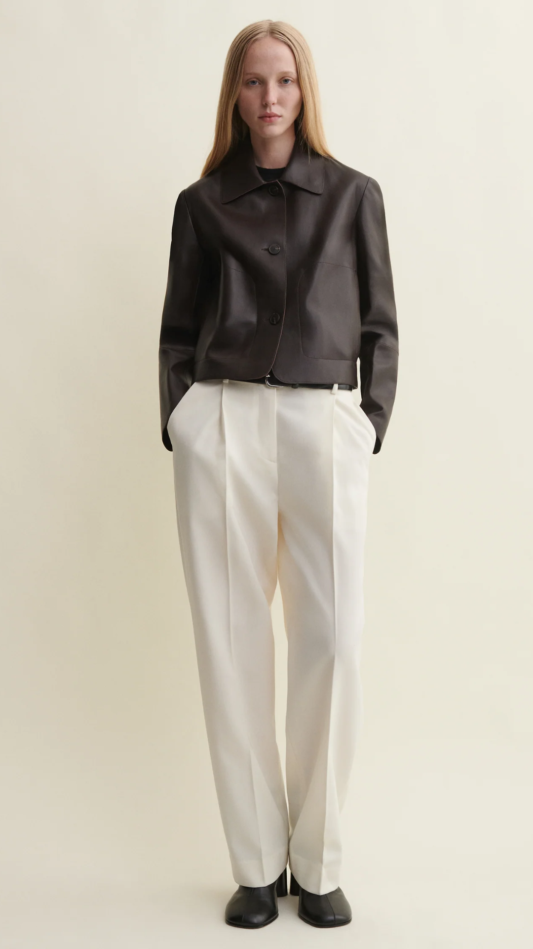 Arma Emy Leather Jacket in Coffee