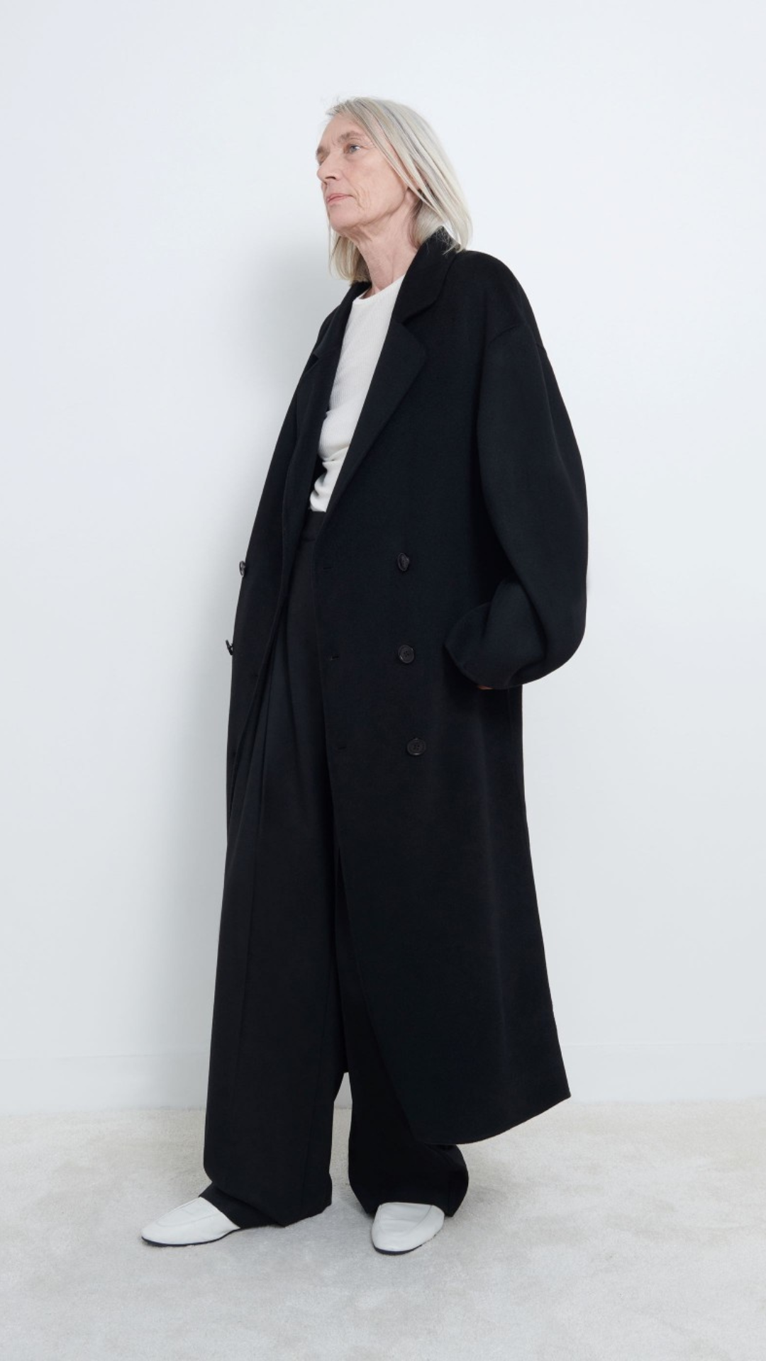 Loulou Studio Borneo Wool Midi Coat