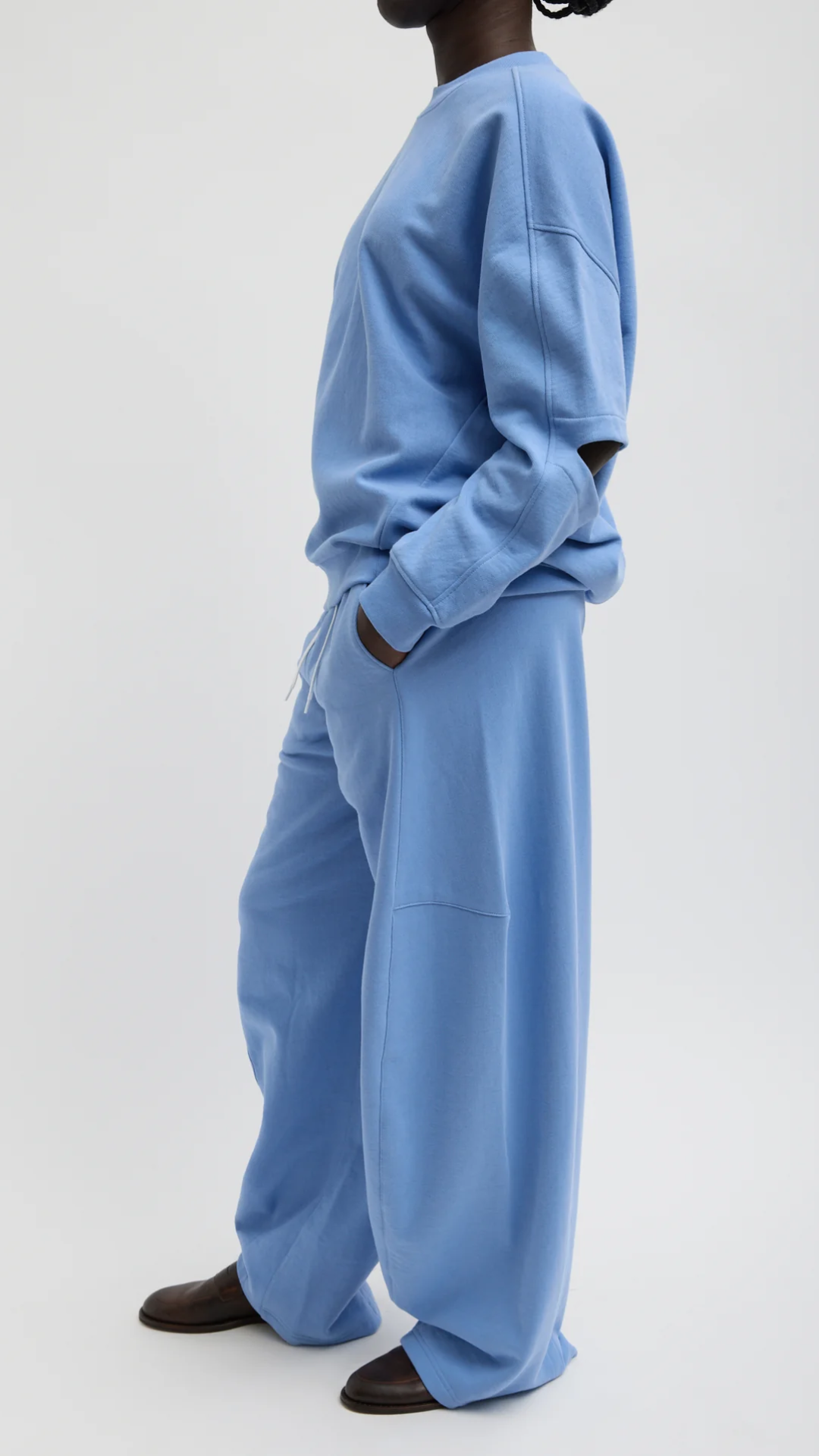 Tibi Winslow Pull On Pant in Light Blue