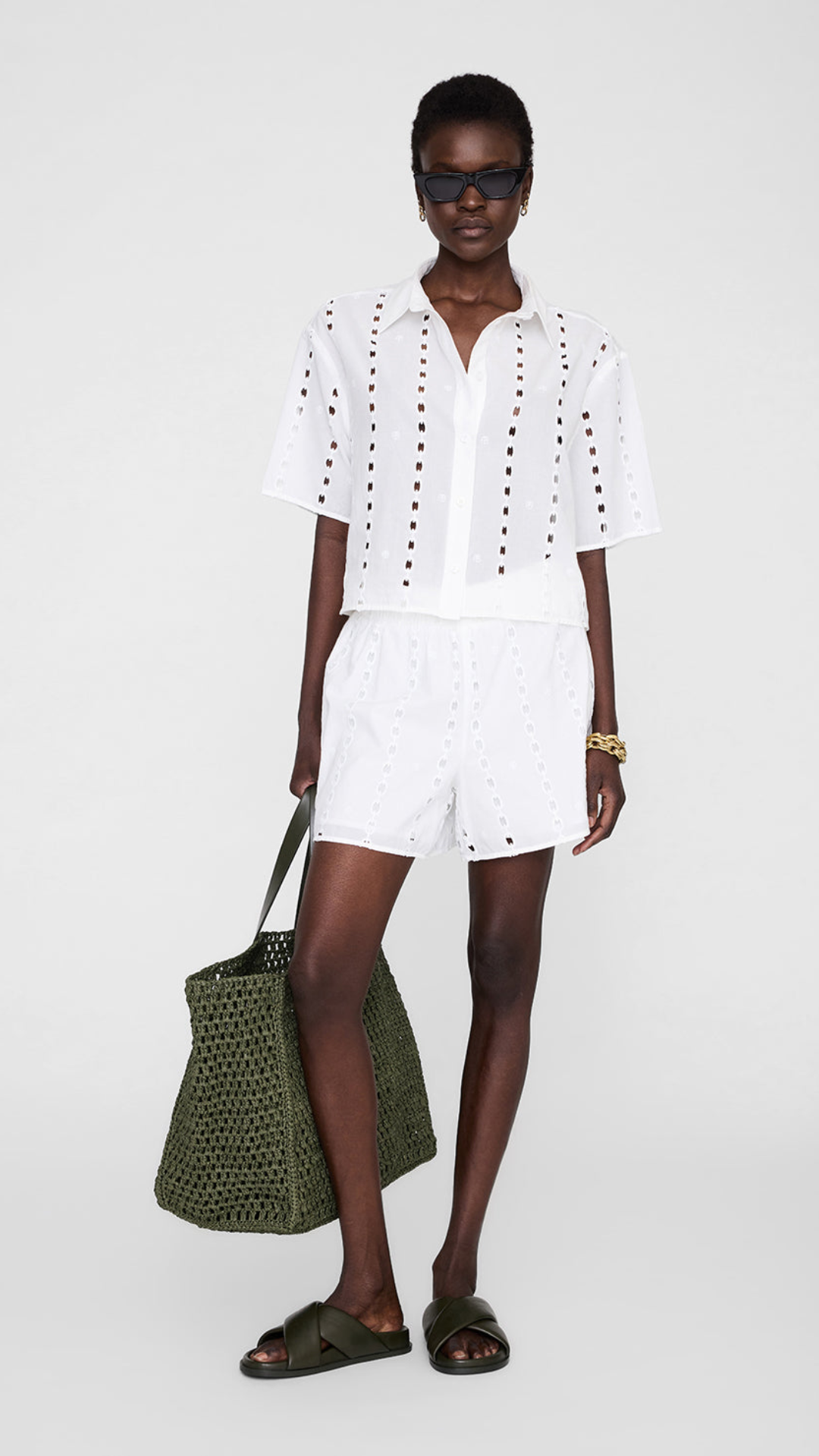 Anine Bing Kam Short in White