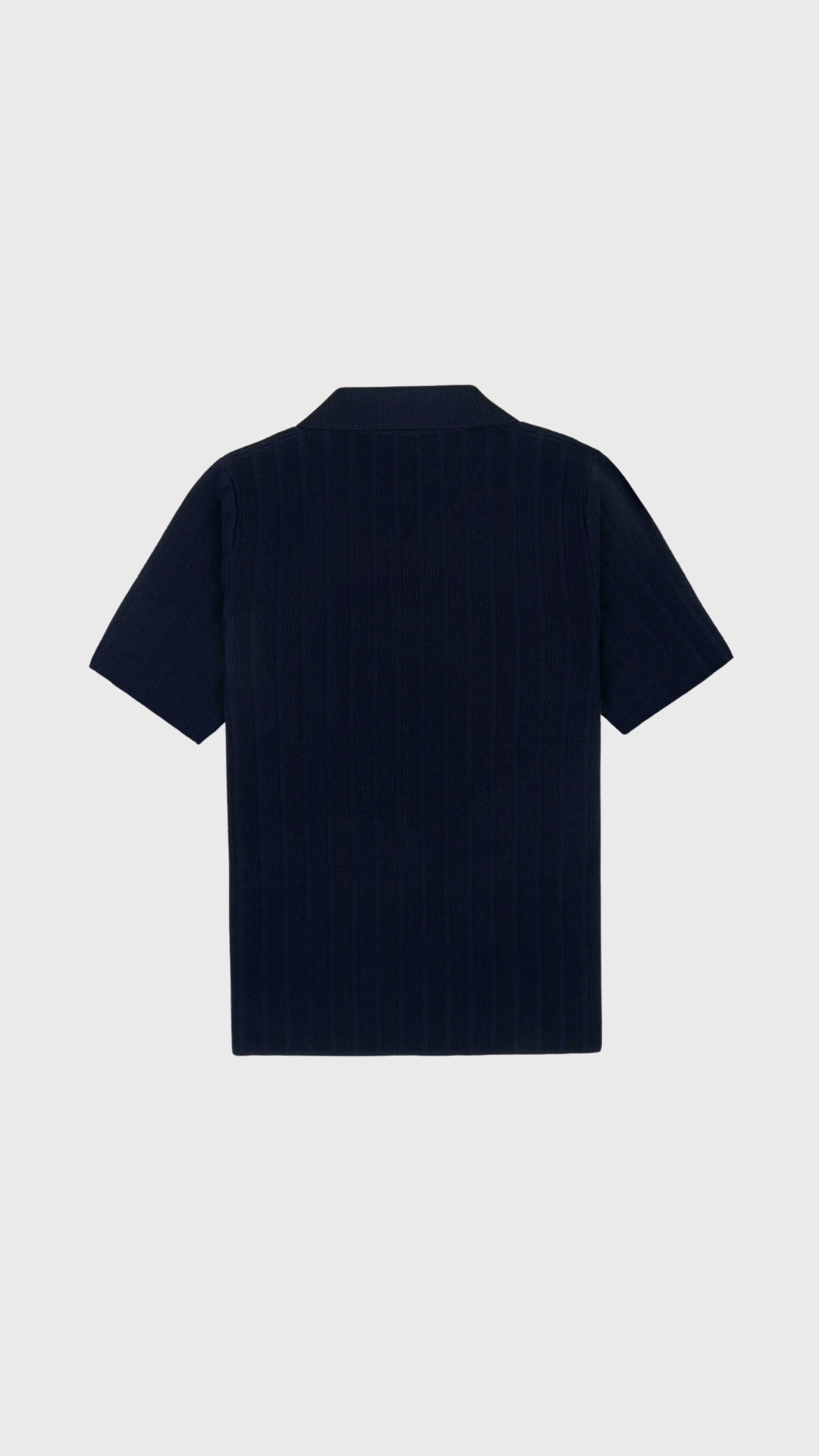 Sporty & Rich SRC Ribbed Polo in Dark Navy/White