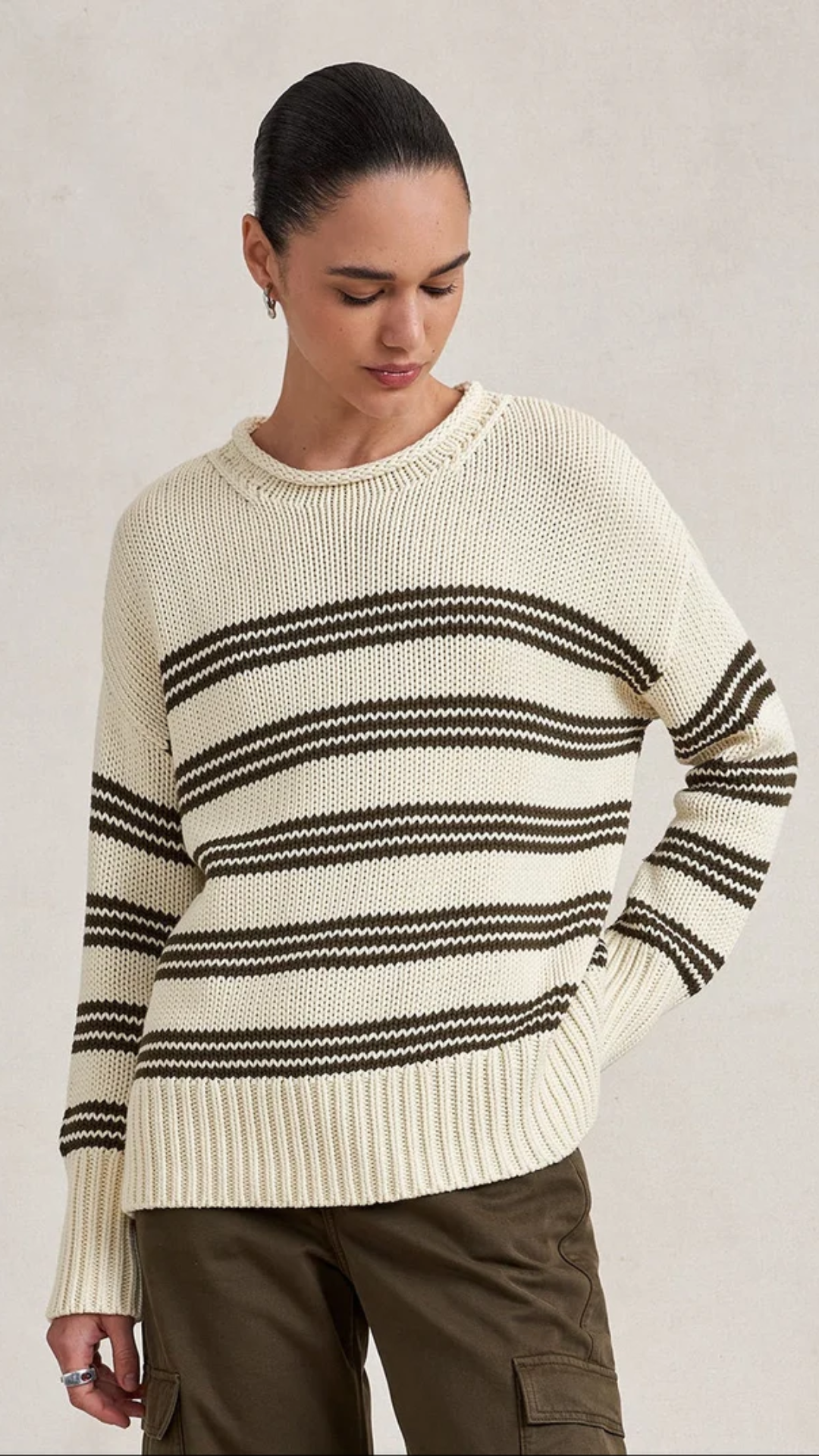 La Ligne Marina Sweater in Bone/Taupe