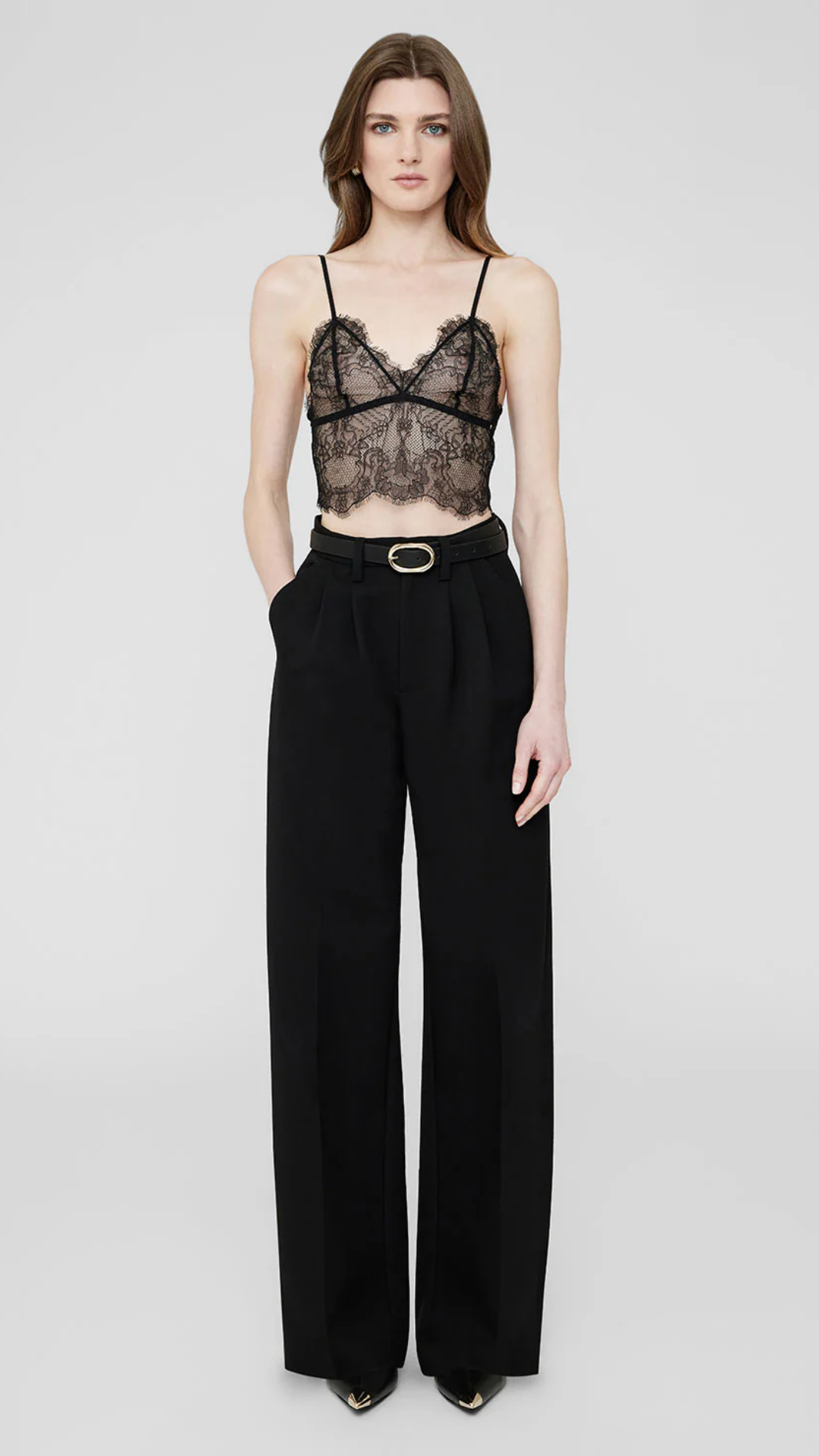 Anine Bing Lace Bralette in Black
