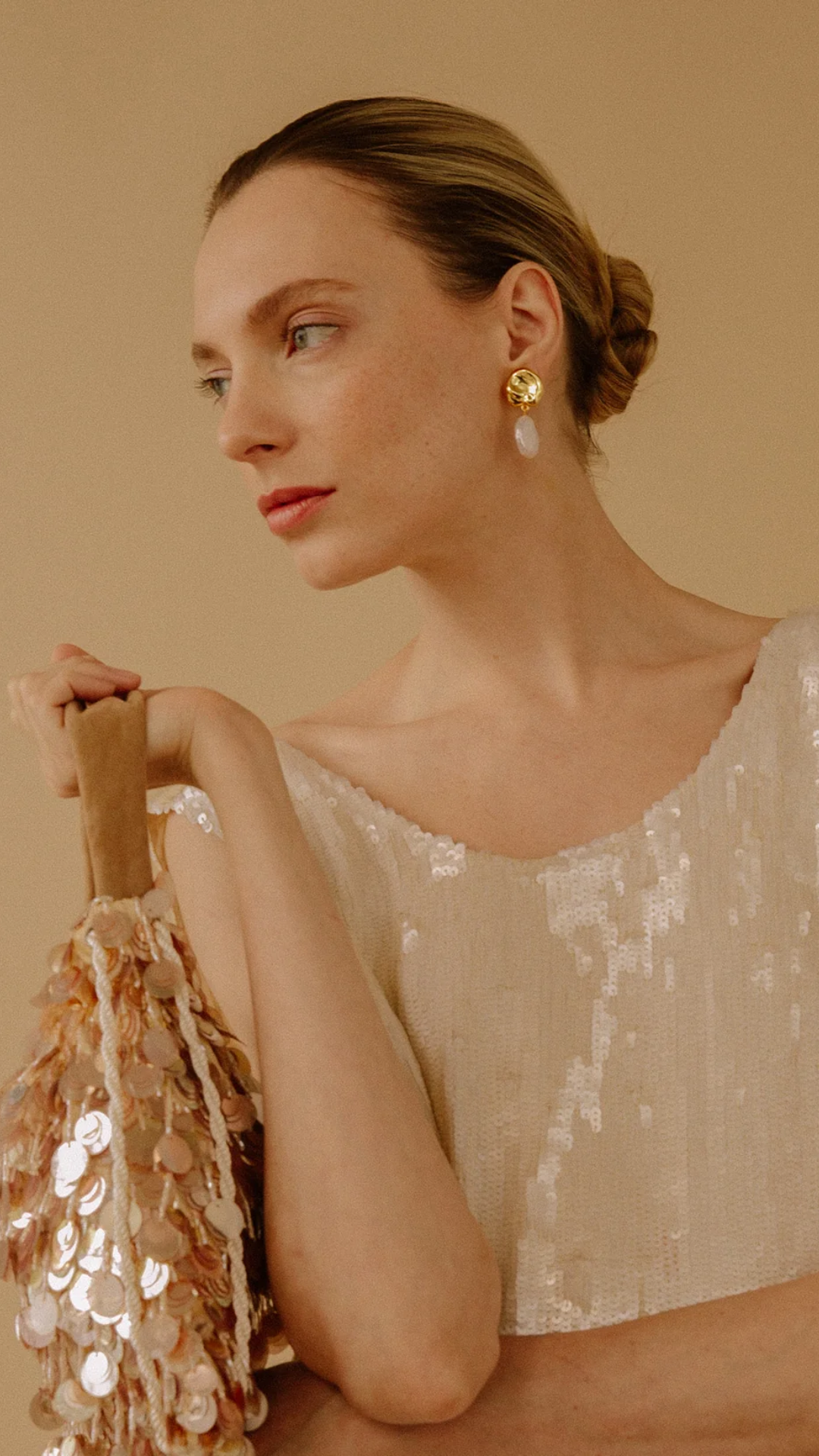 Lizzie Fortunato Coin Reflection Earrings in Gold