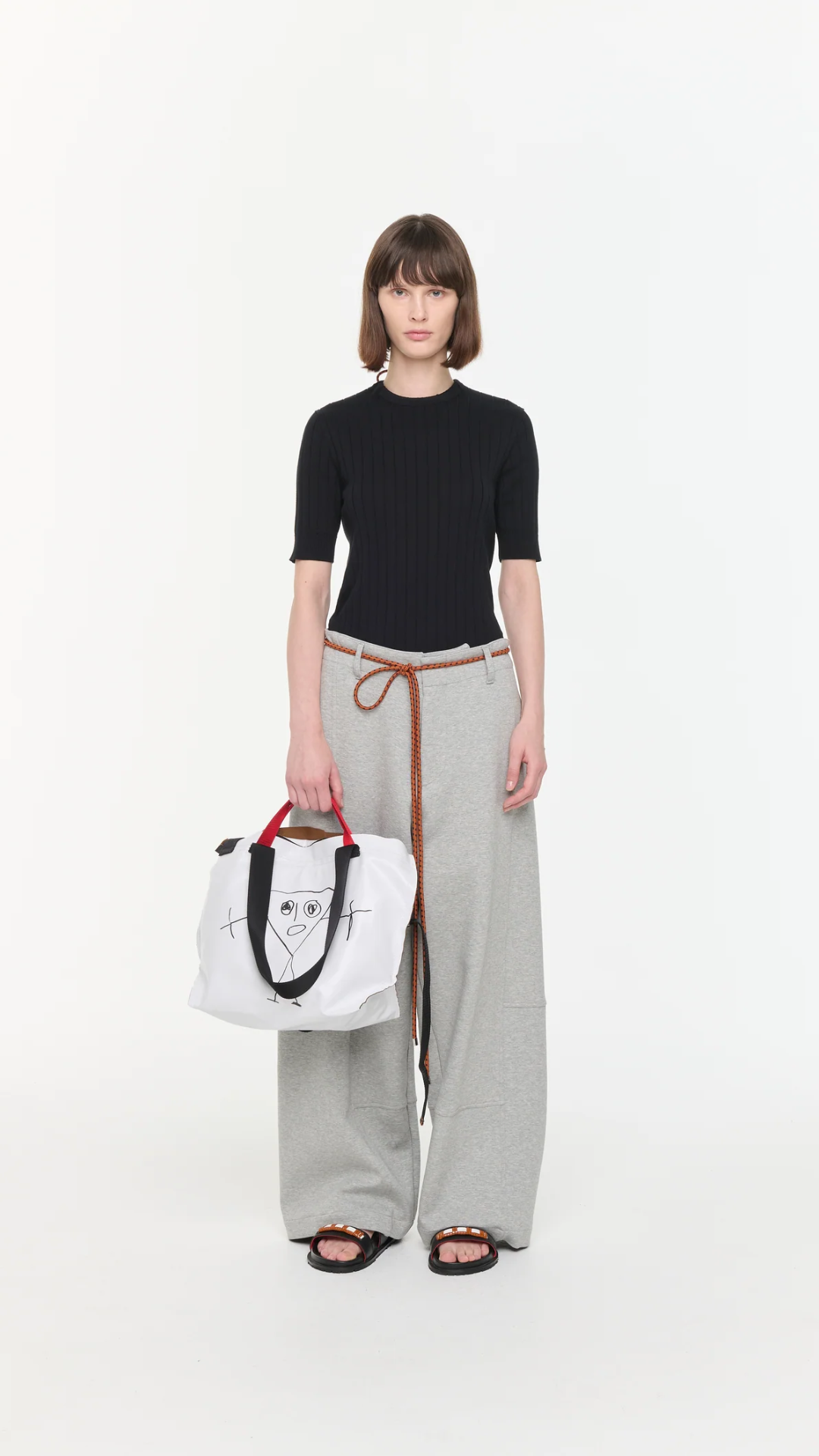 Plan C Fleece Trousers in Grey