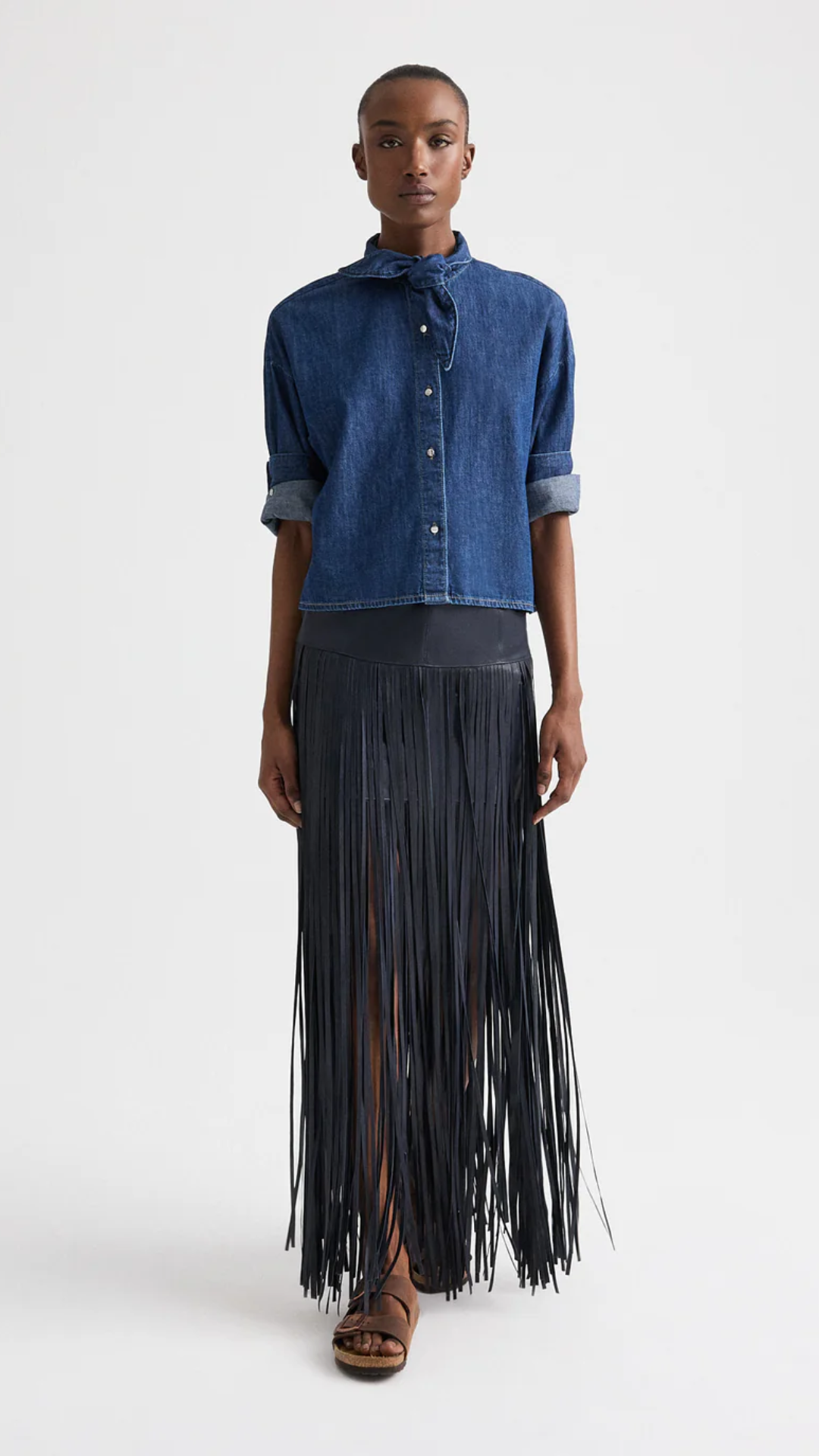 TWP Tie One On Shirt in Dark Stone