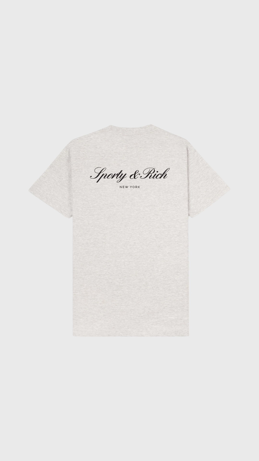 Sporty & Rich Signature NY T-Shirt in Heather Gray