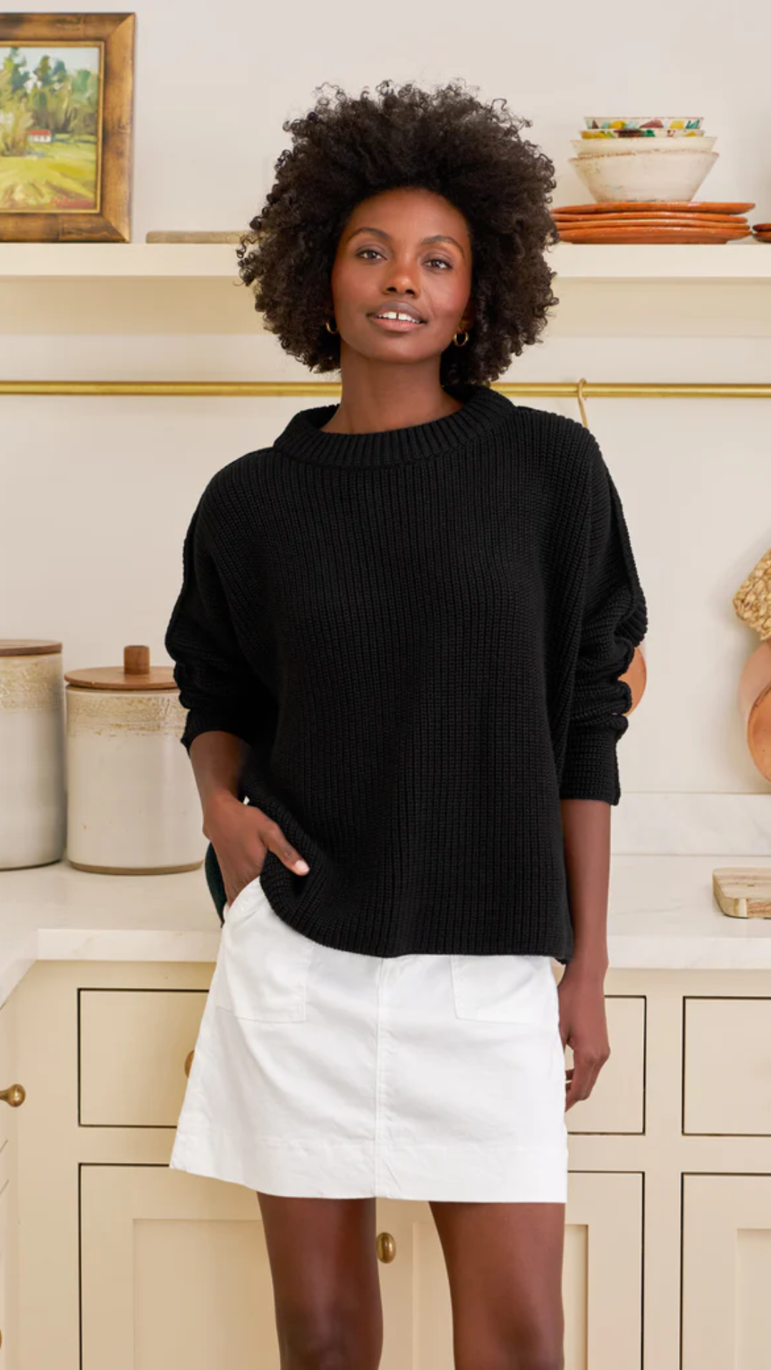 Frank & Eileen Montecito Sweater in Black