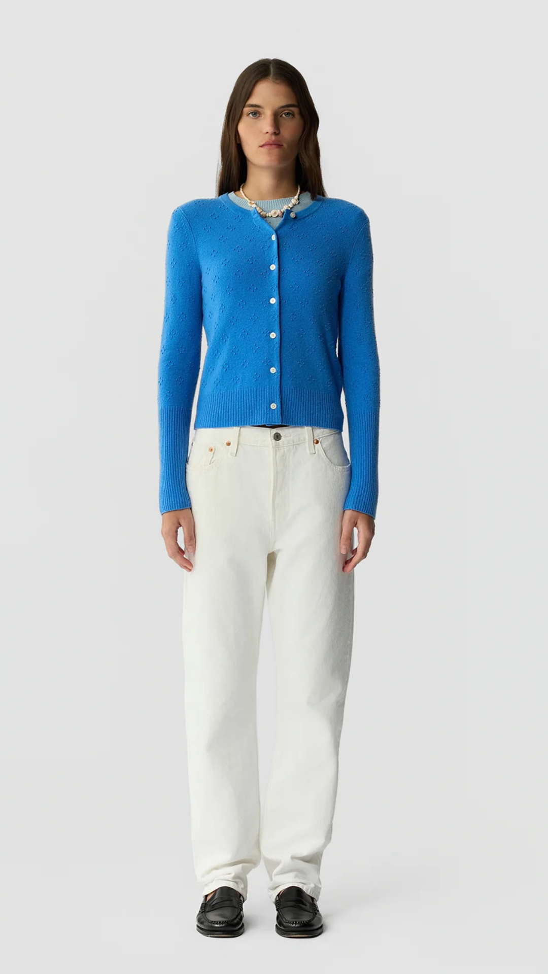 Guest In Residence Compass Jane Cardigan in Sail