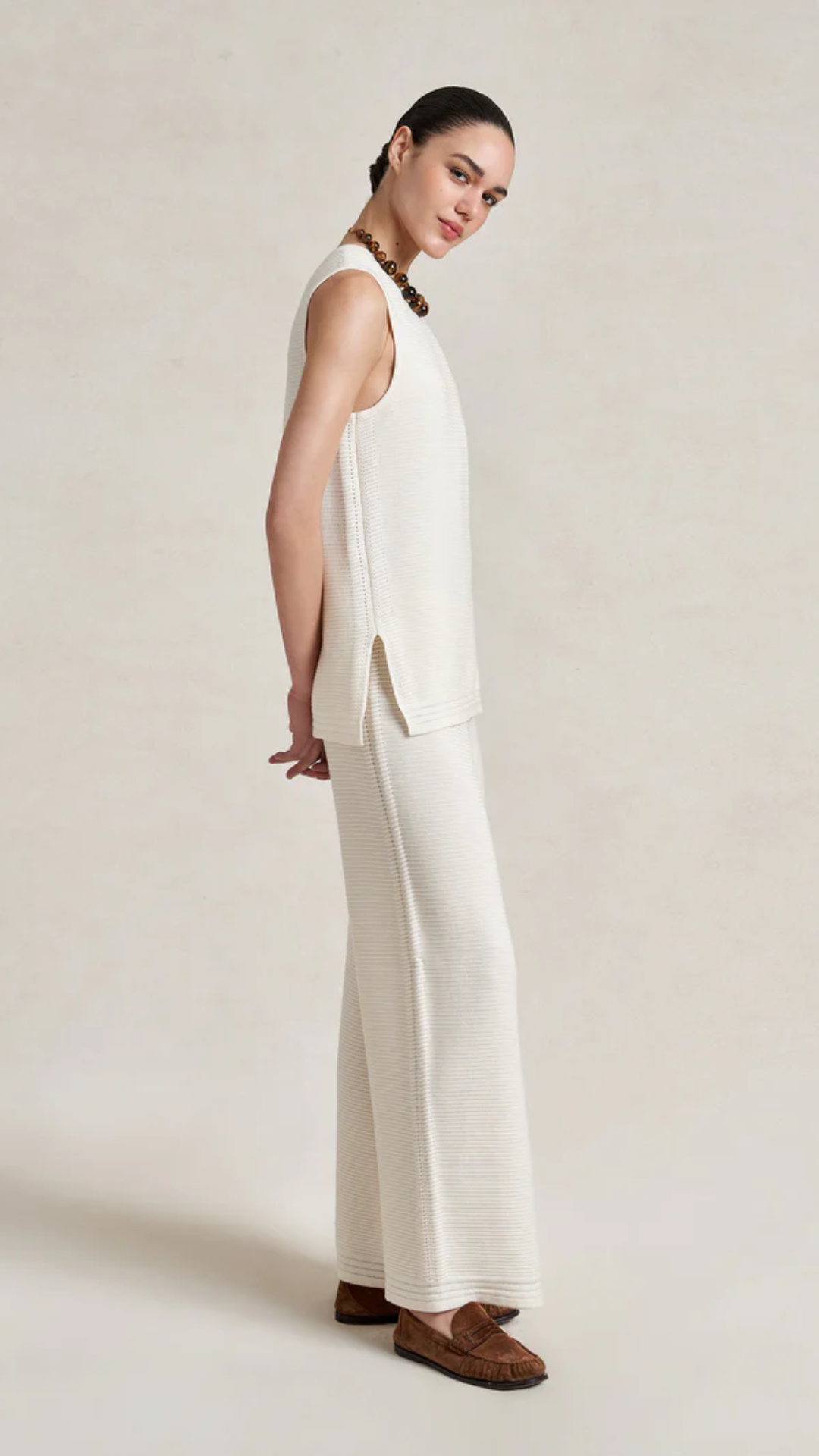 La Ligne Crochet Maxime Top in Ivory