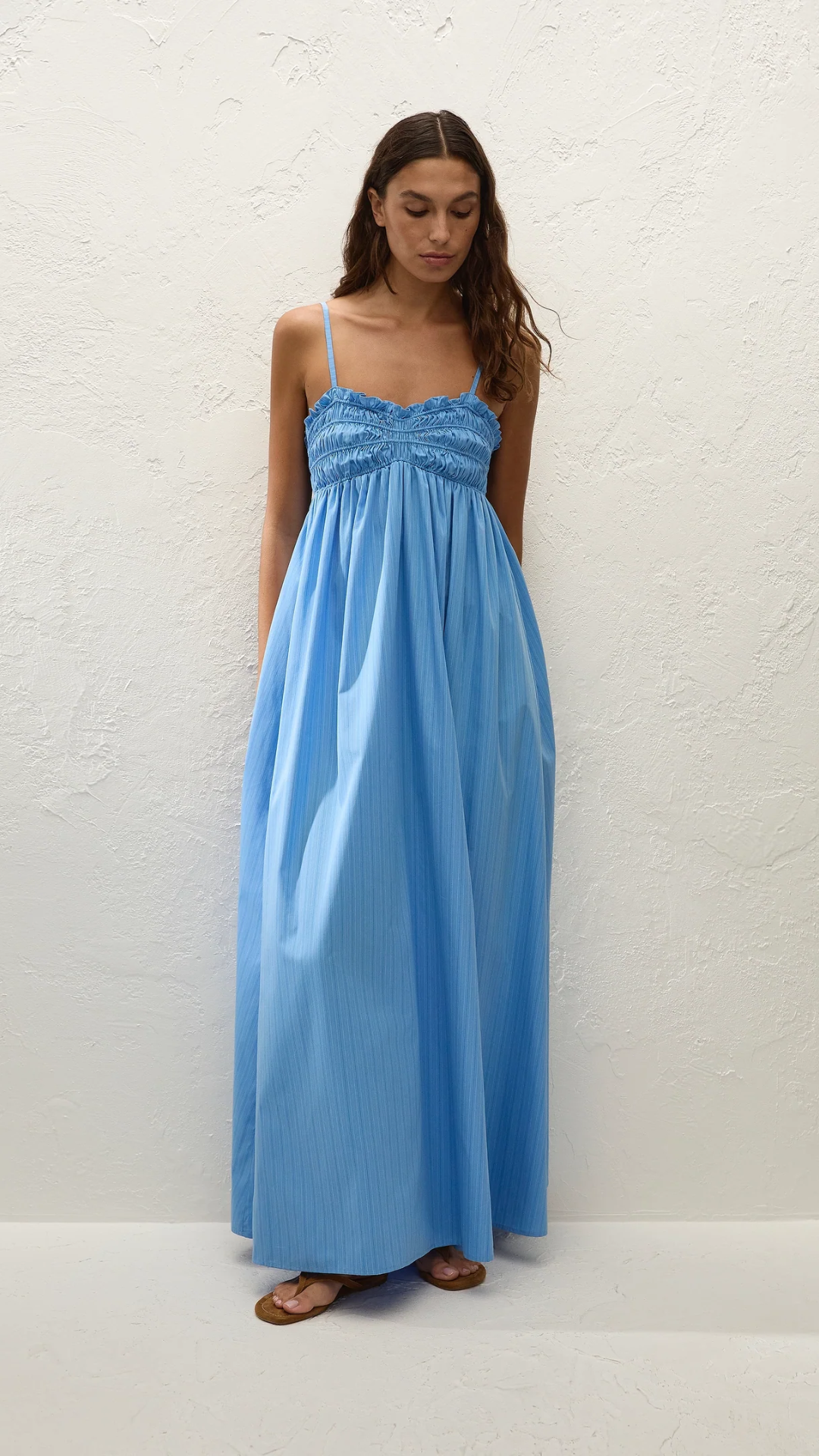 Faithfull Presa Maxi Dress in Azul