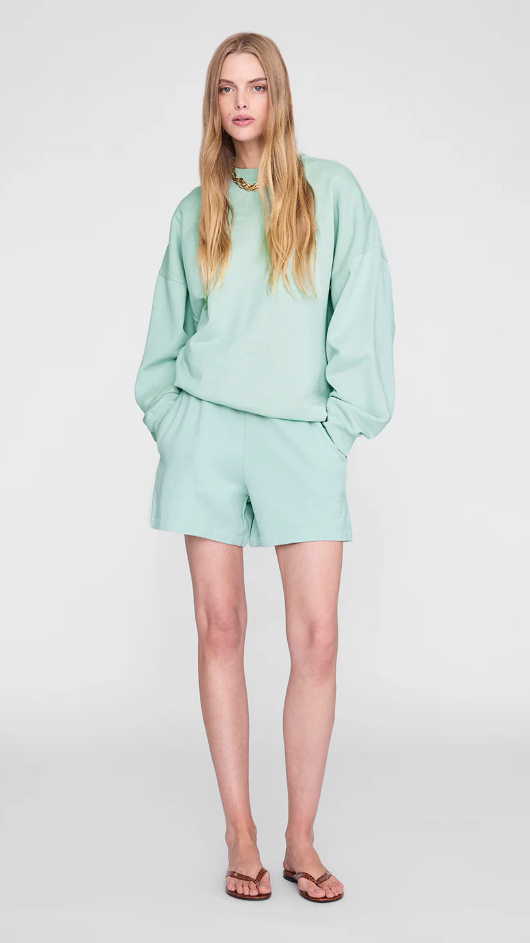 Anine Bing Miles Sweatshirt in Green