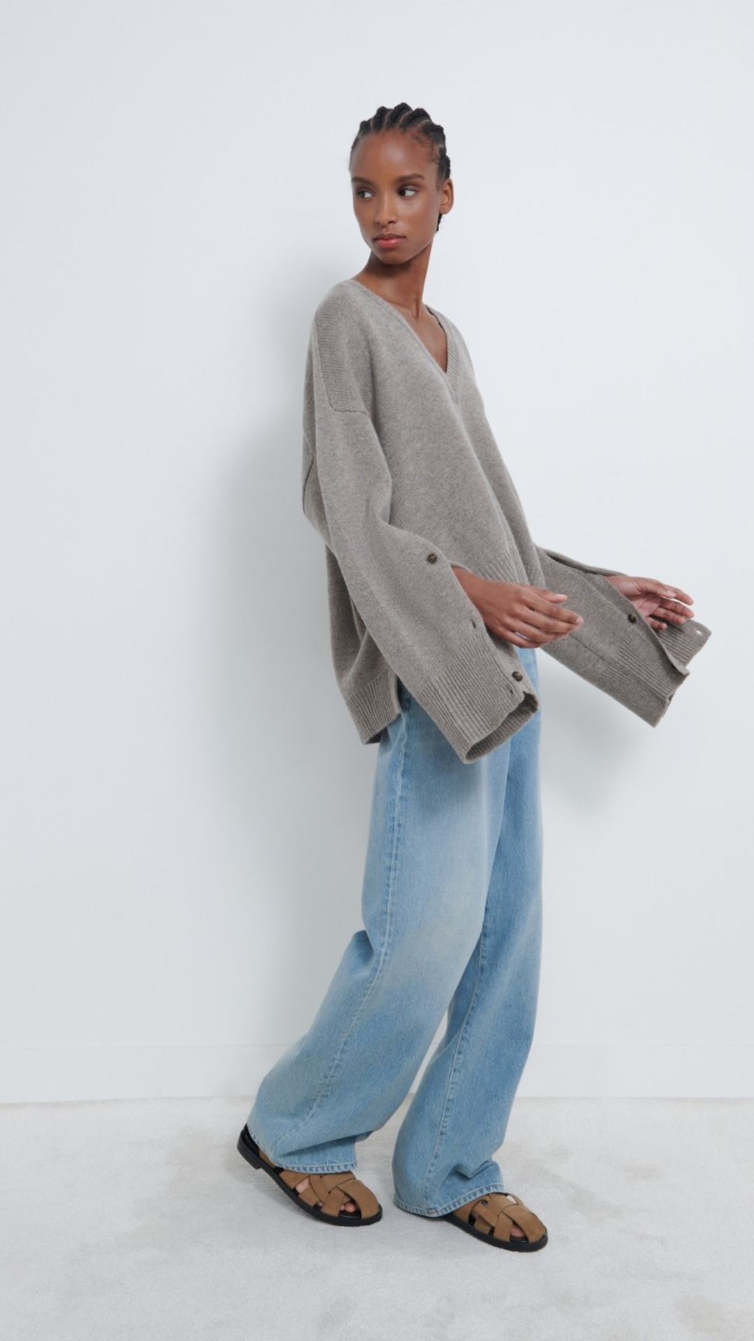 Loulou Studio RIKE V Neck Sweater