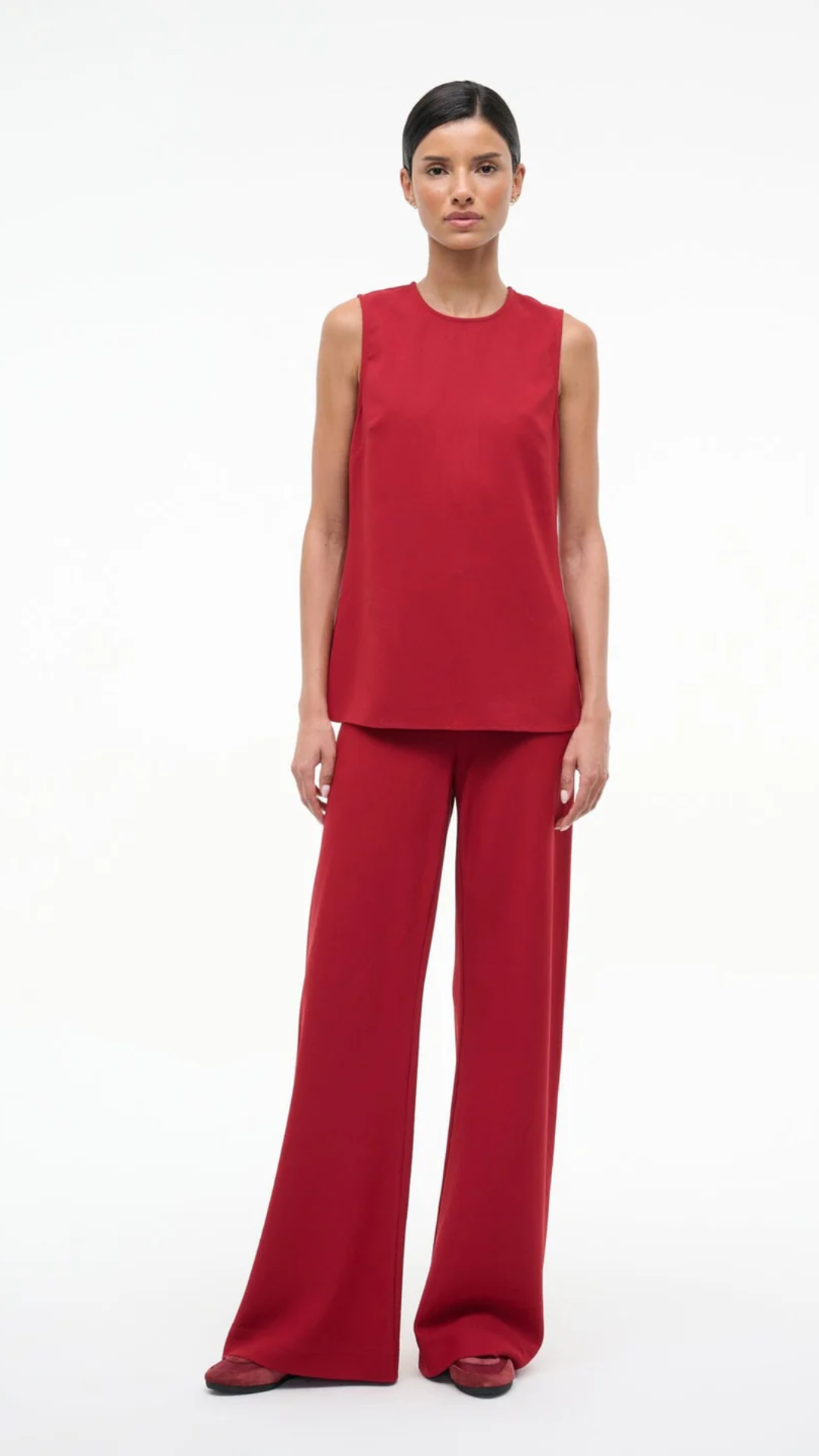 Staud Stroll Pant in Pomegranate