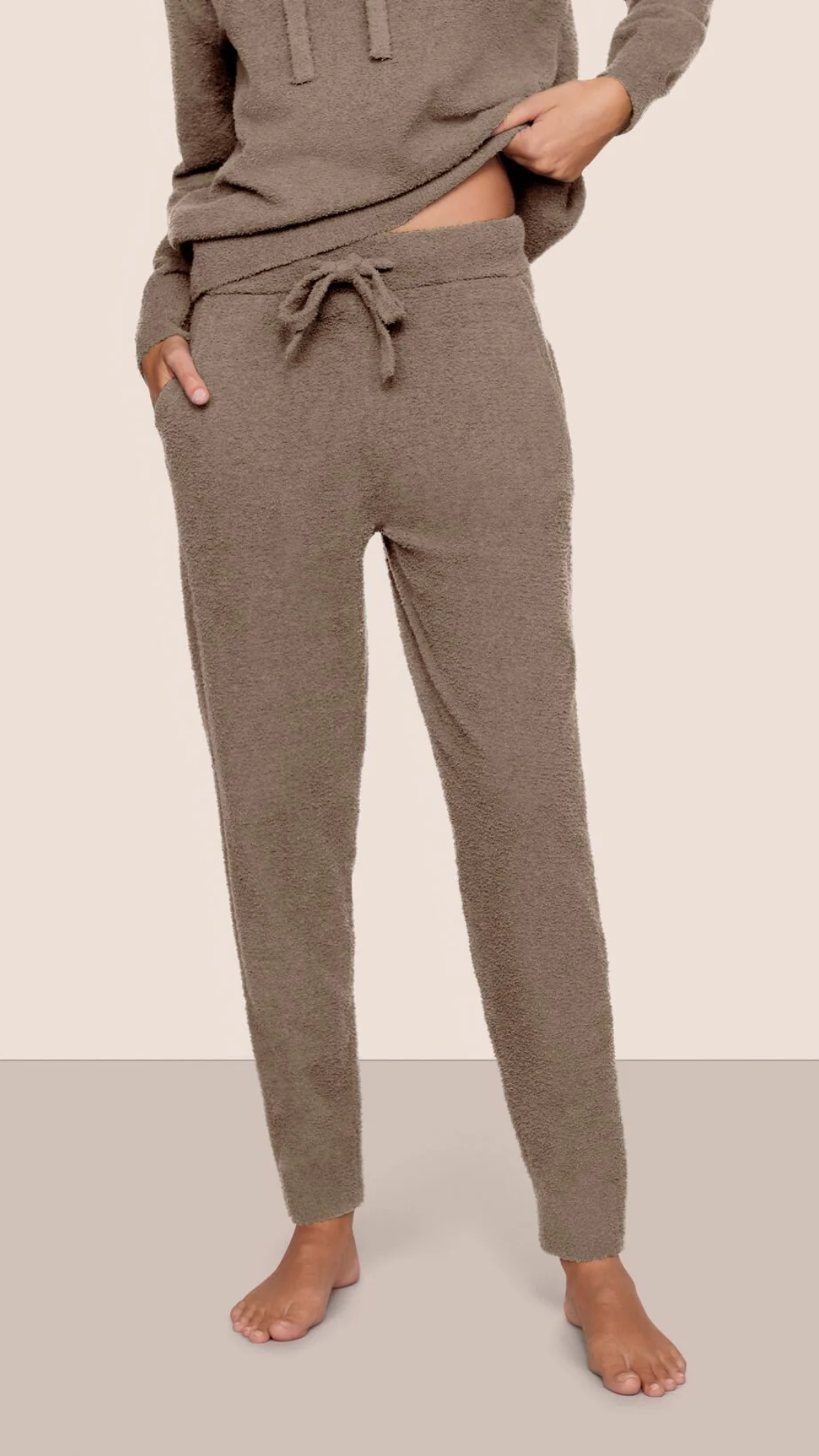 Eberjey Boucle Jogger in Deep Taupe