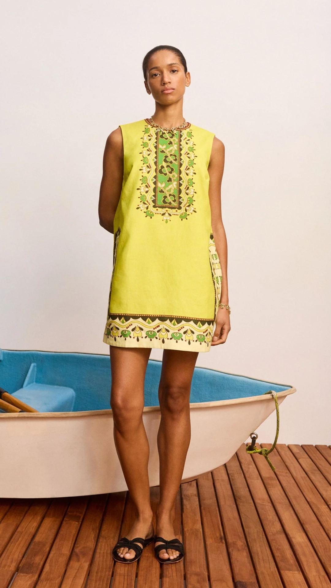 ALÉMAIS Bridgette Mini Dress in Citrus