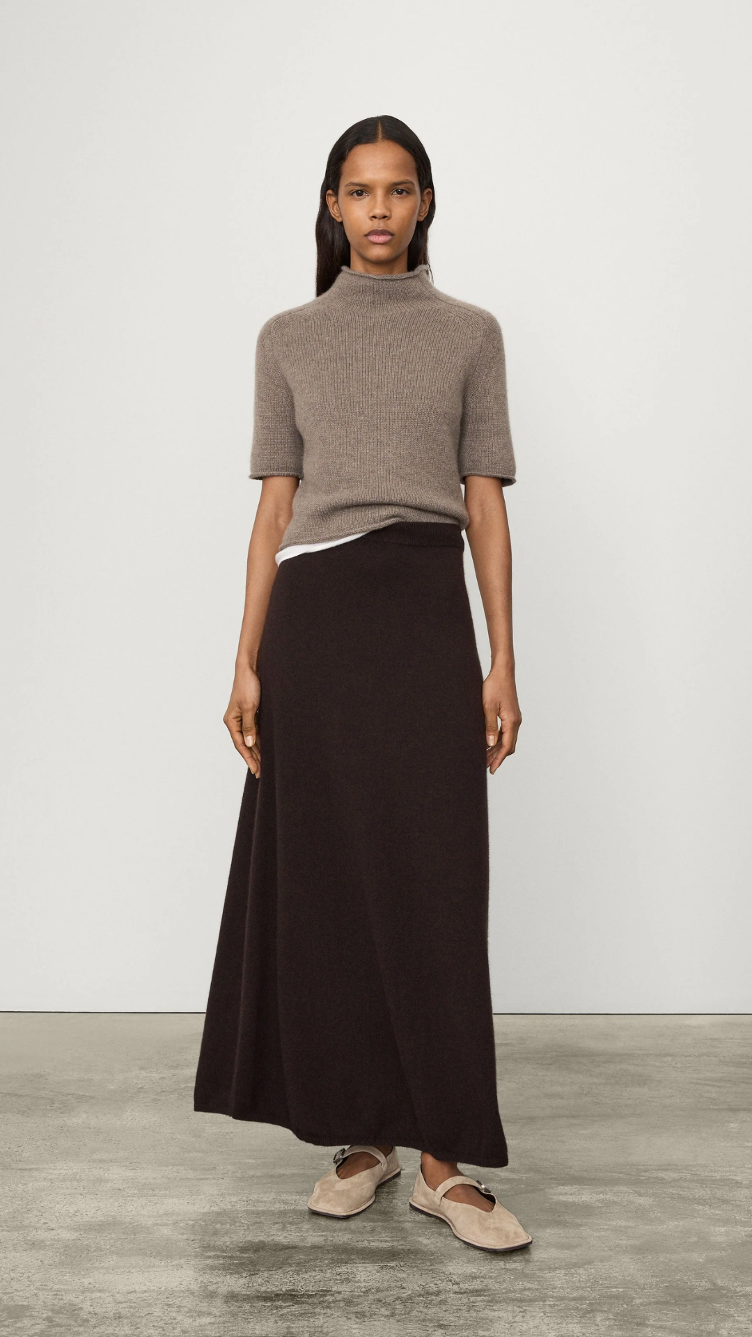 Lisa Yang Dolly Skirt In Dark Oak