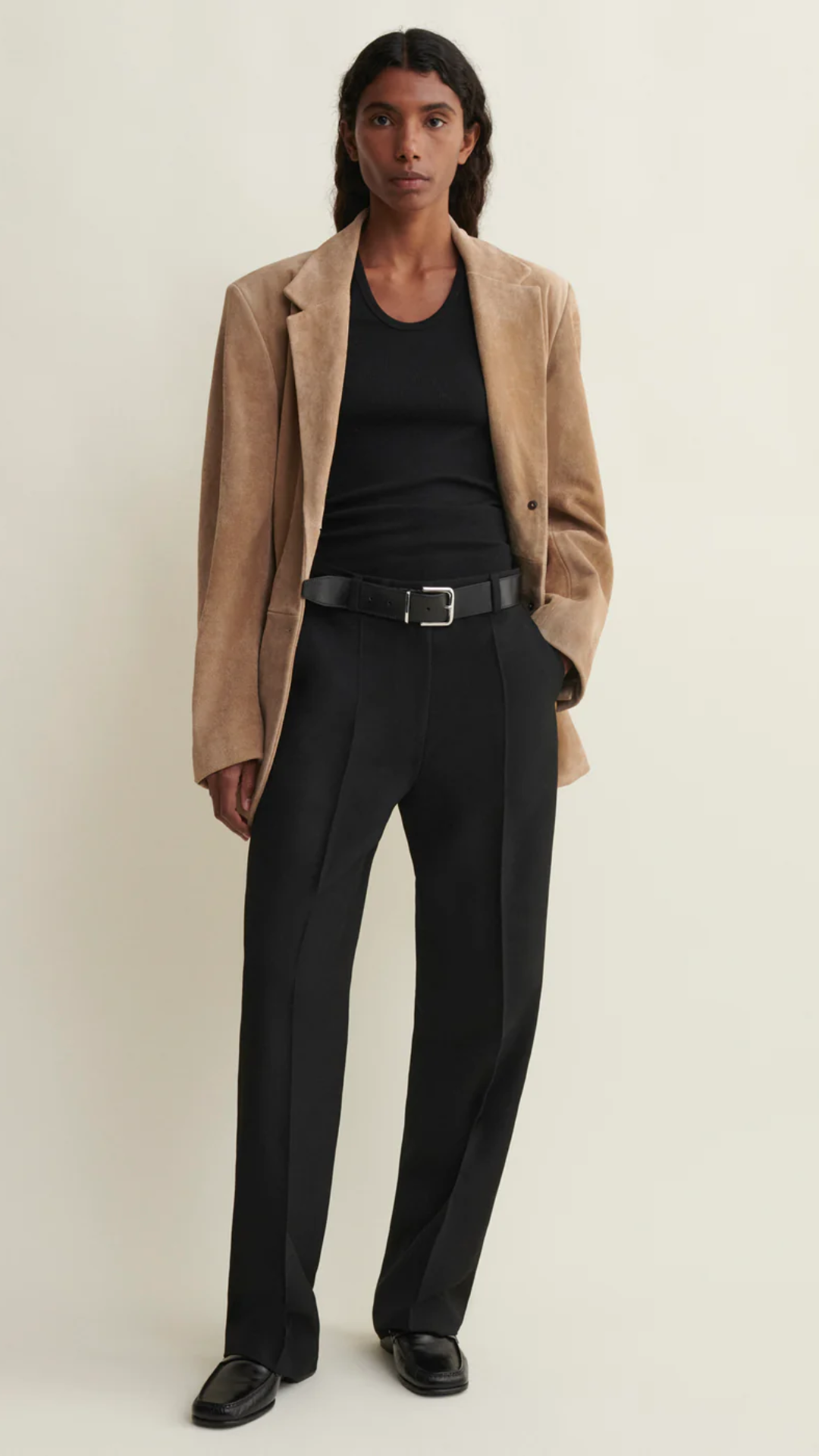 Arma Benny Suede Blazer in Beige