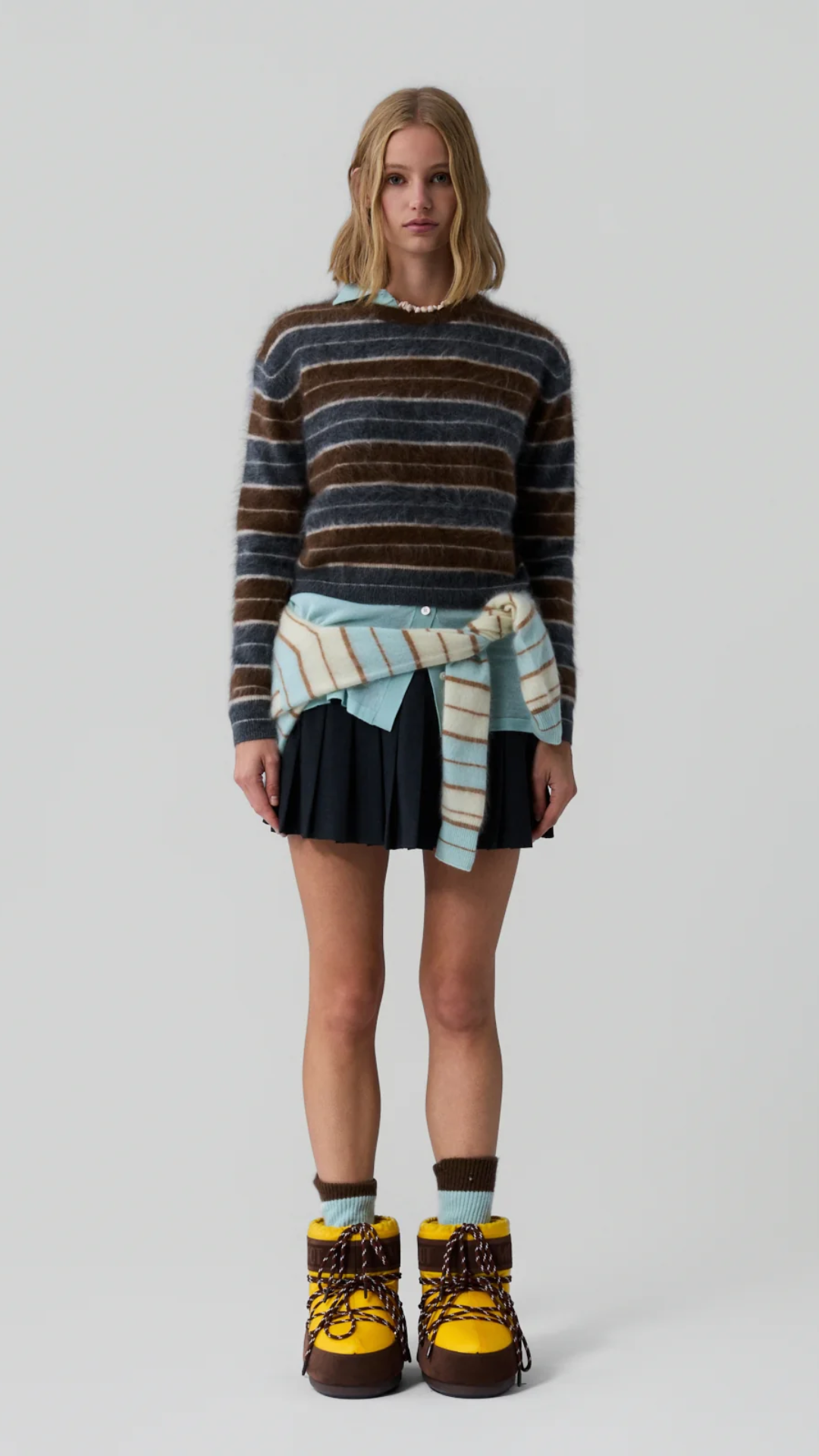 Guest In Residence Grizzly Stripe Crew Sweater