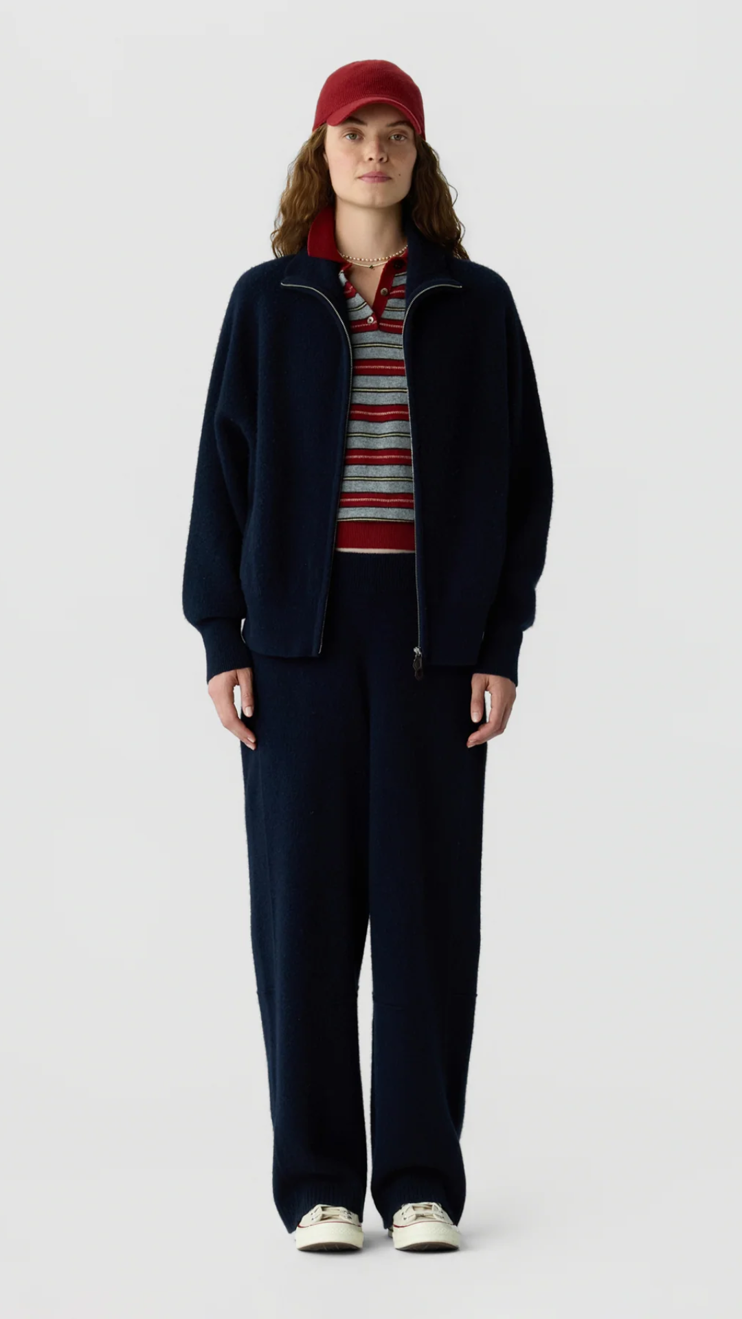 Guest In Residence Felted Zip Jacket in Midnight