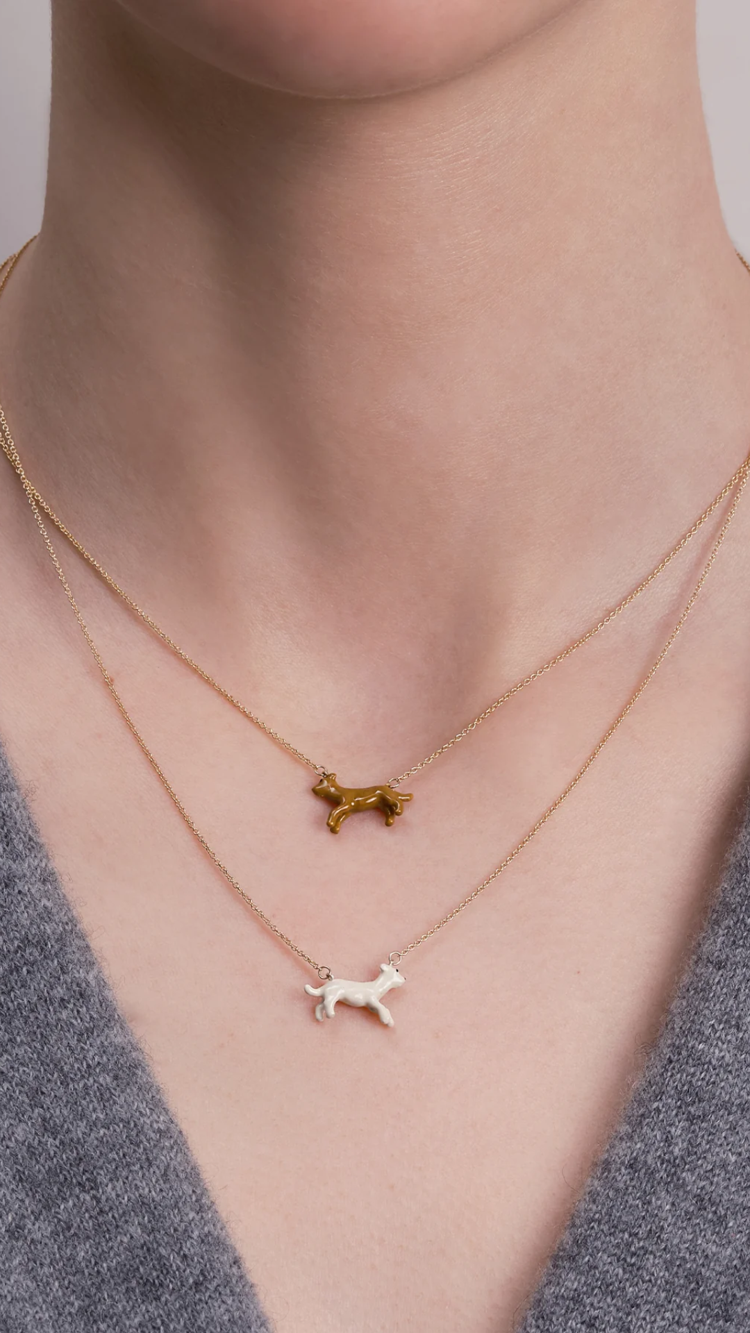 Aliita Doggy Enamel Necklace