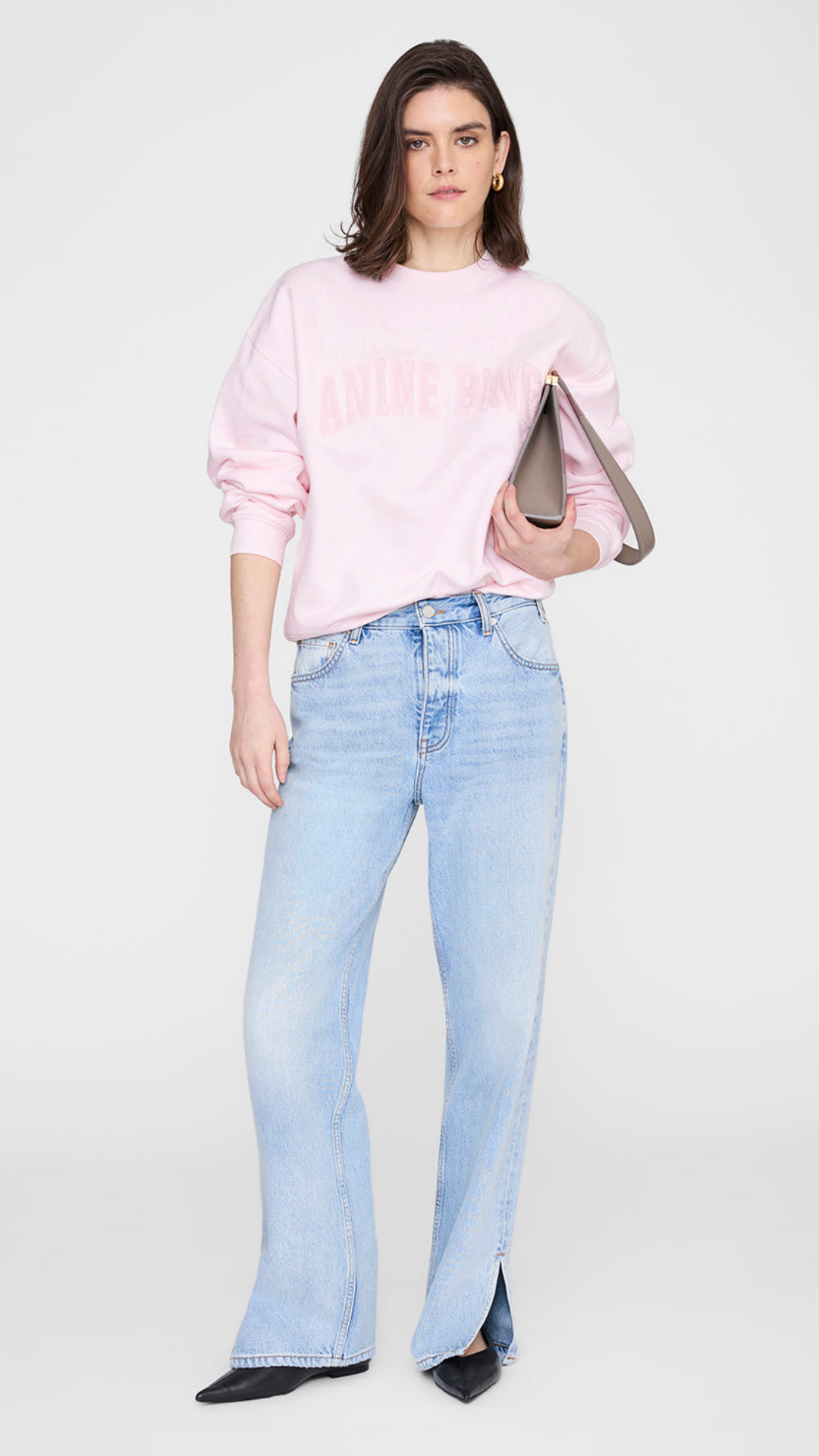 Anine Bing Spencer Sweatshirt in Pink
