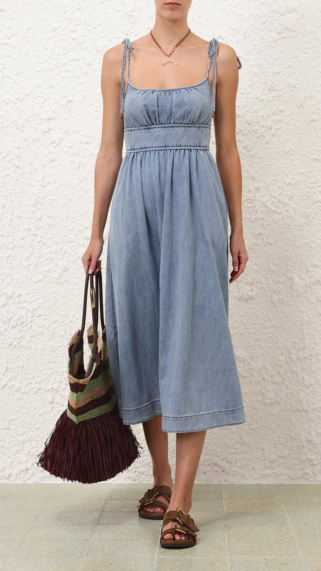 Zimmermann Wanderlust Picnic Dress in Skylark