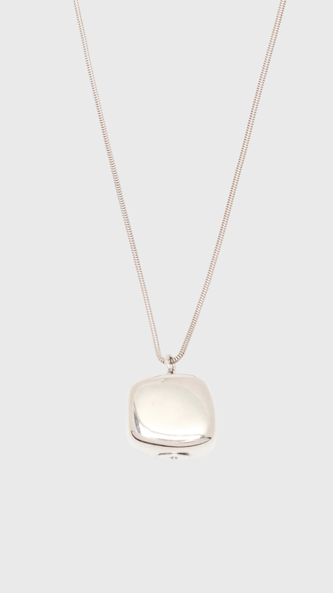 Plan C Stone Cord Pendant Necklace in Silver