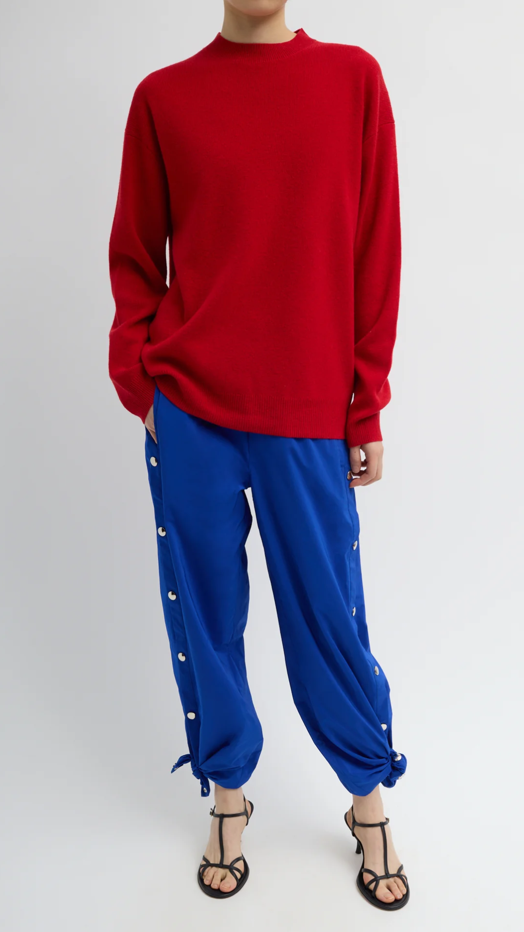 Tibi Nylon Snap On Jogger