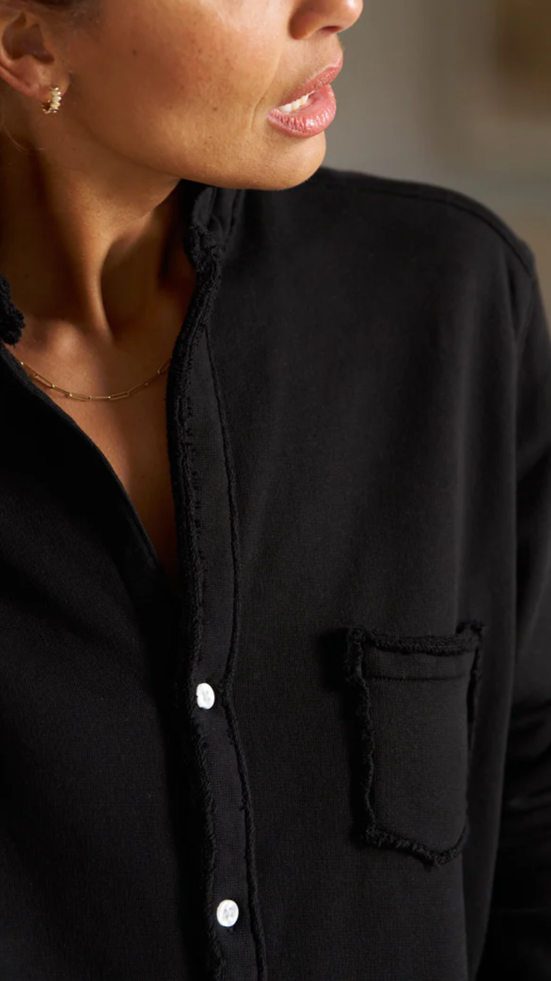 Frank & Eileen Relaxed Button Up Sweatshirt