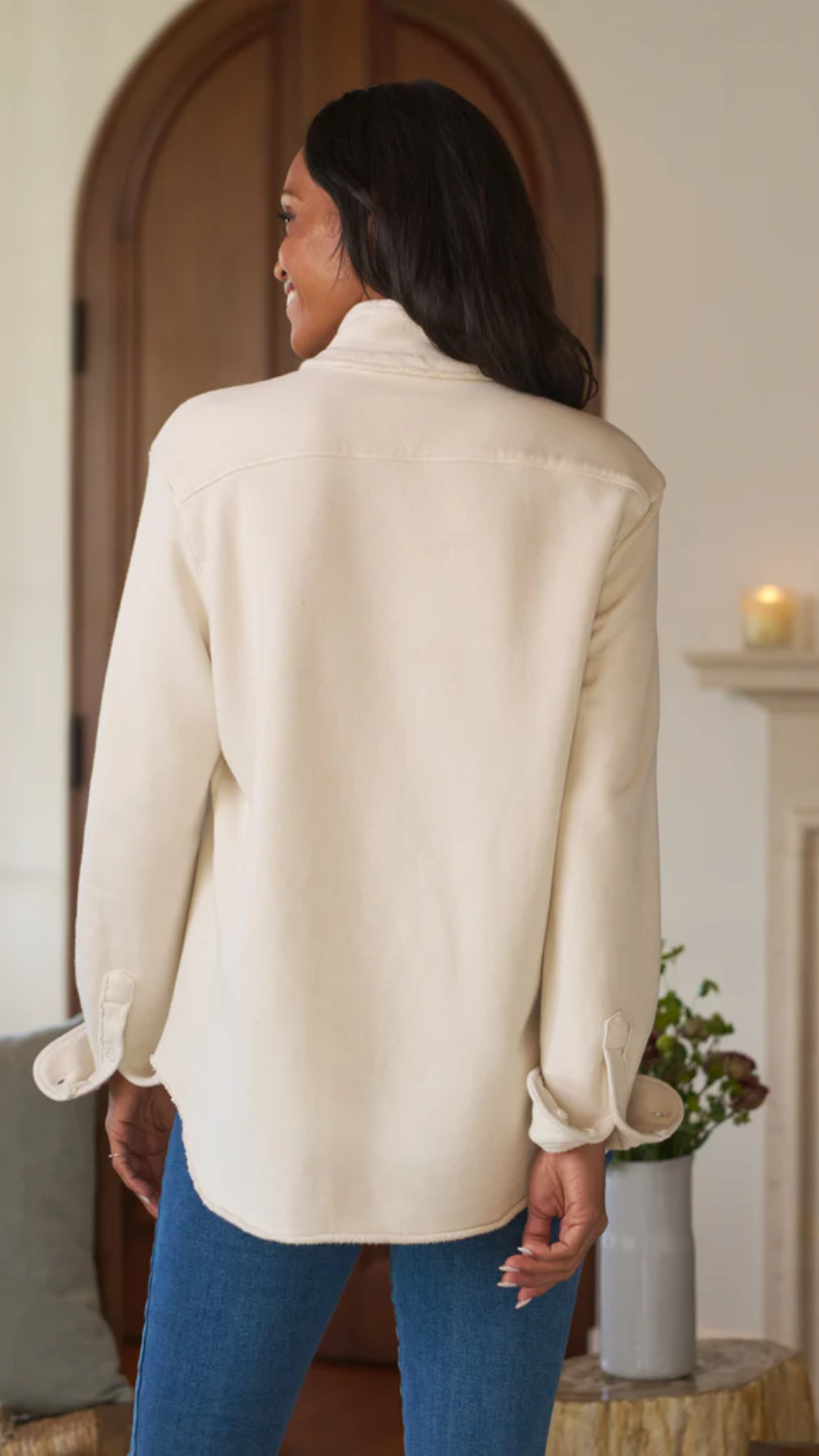 Frank & Eileen Relaxed Button Up Sweatshirt