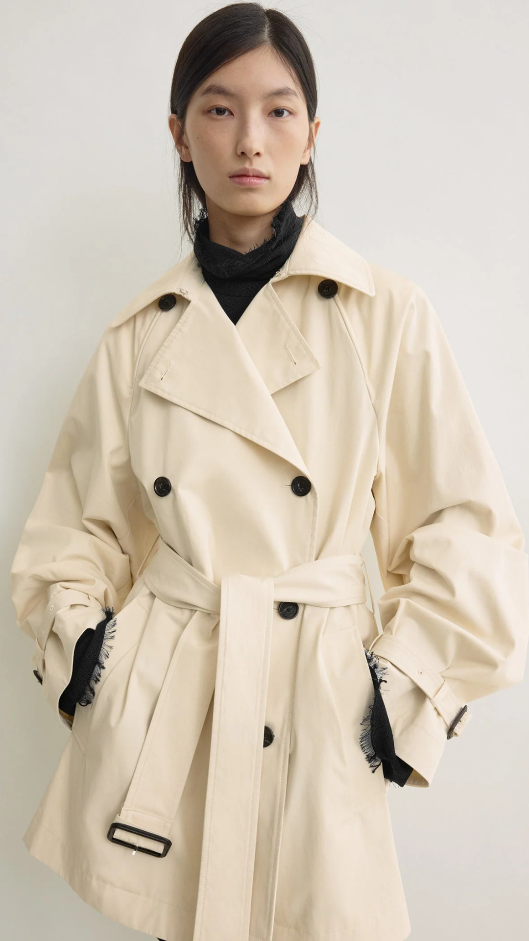 Toteme Washed Cotton Trench in Stone