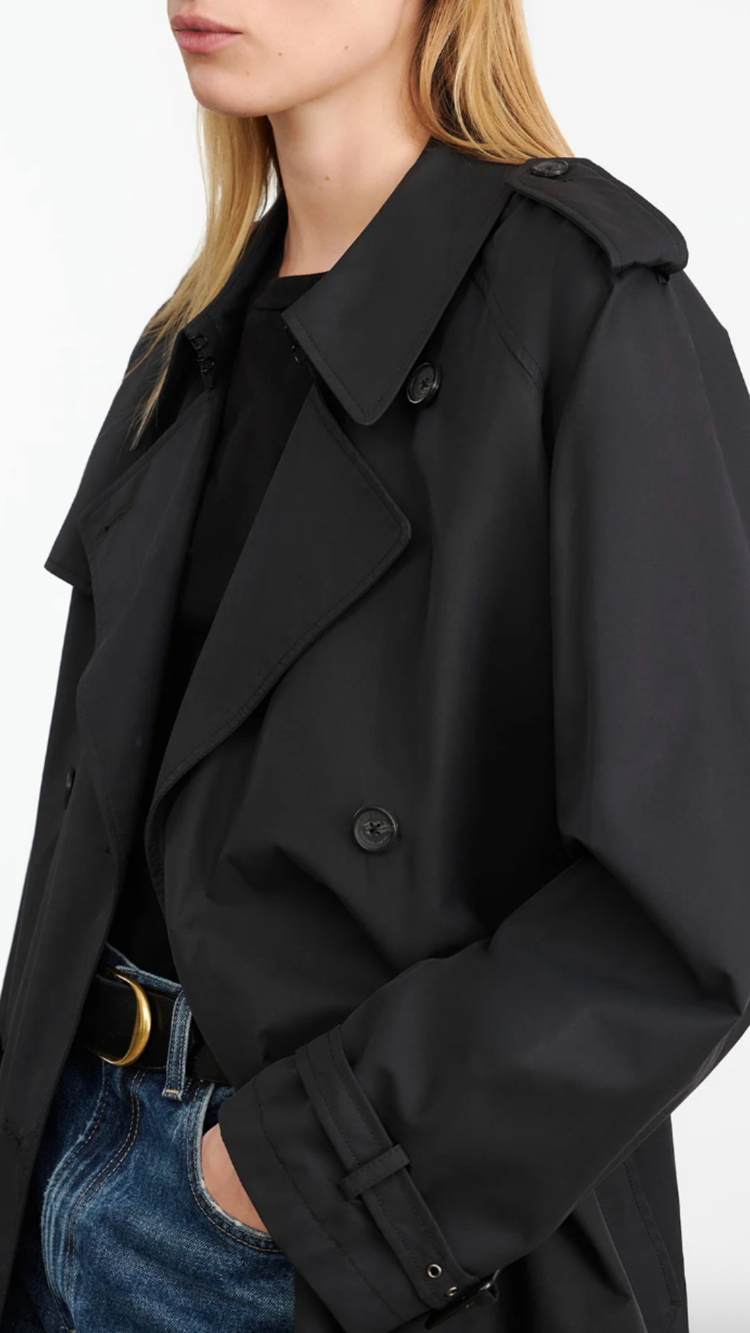 Nili Lotan Tanner Trench Coat in Black