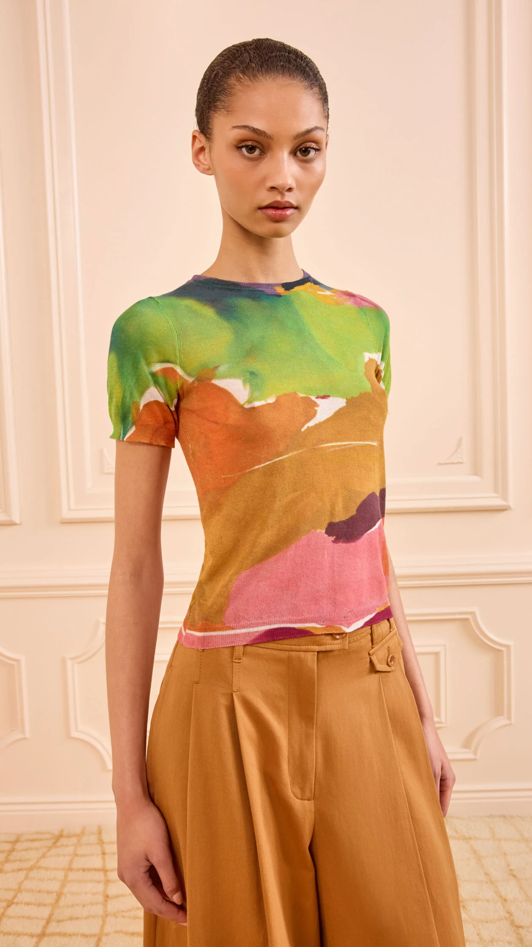 Ulla Johnson Sana Knit Top in Nature Abhors A Vacuum