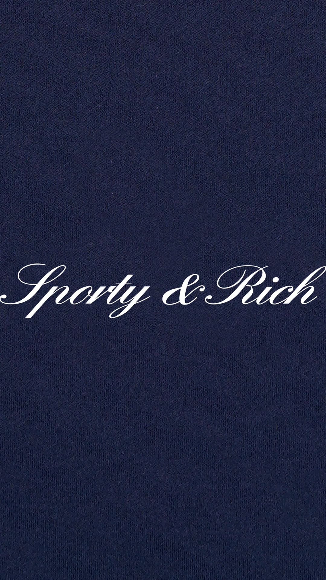 Sporty & Rich Signature Logo Sports Quarter Zip in Dark Navy