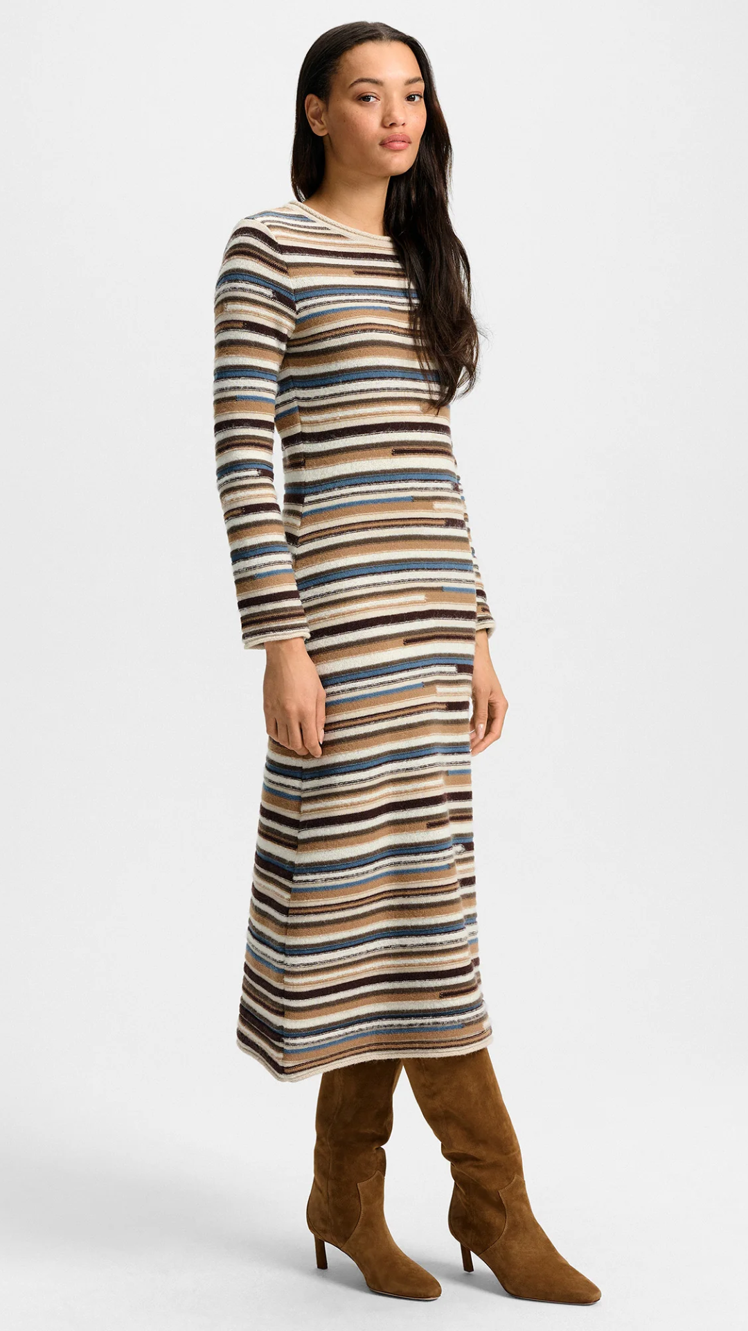 Veronica Beard Sanders Knit Dress in Acorn