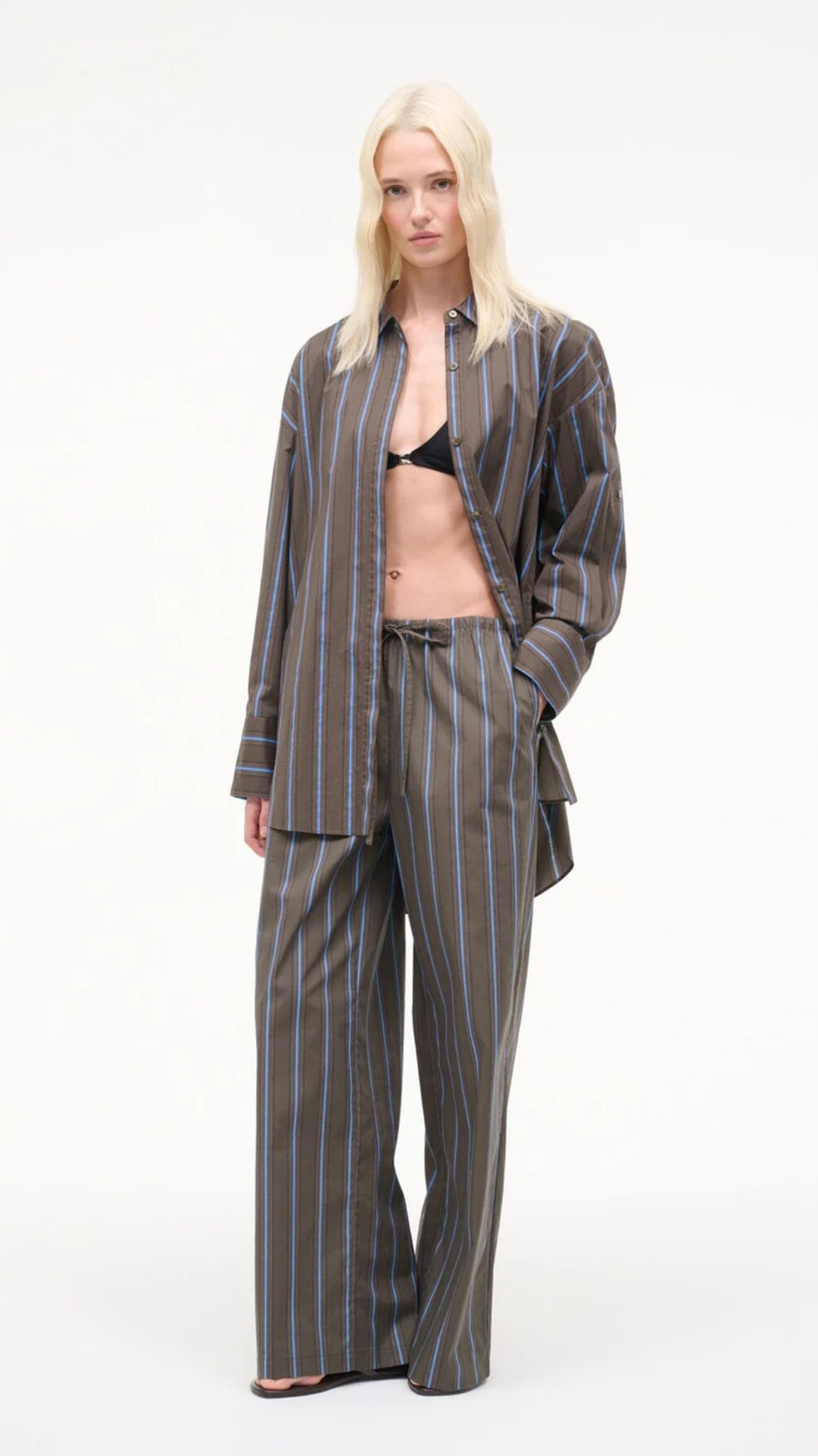 Staud Mateo Pant in Huntington Stripe