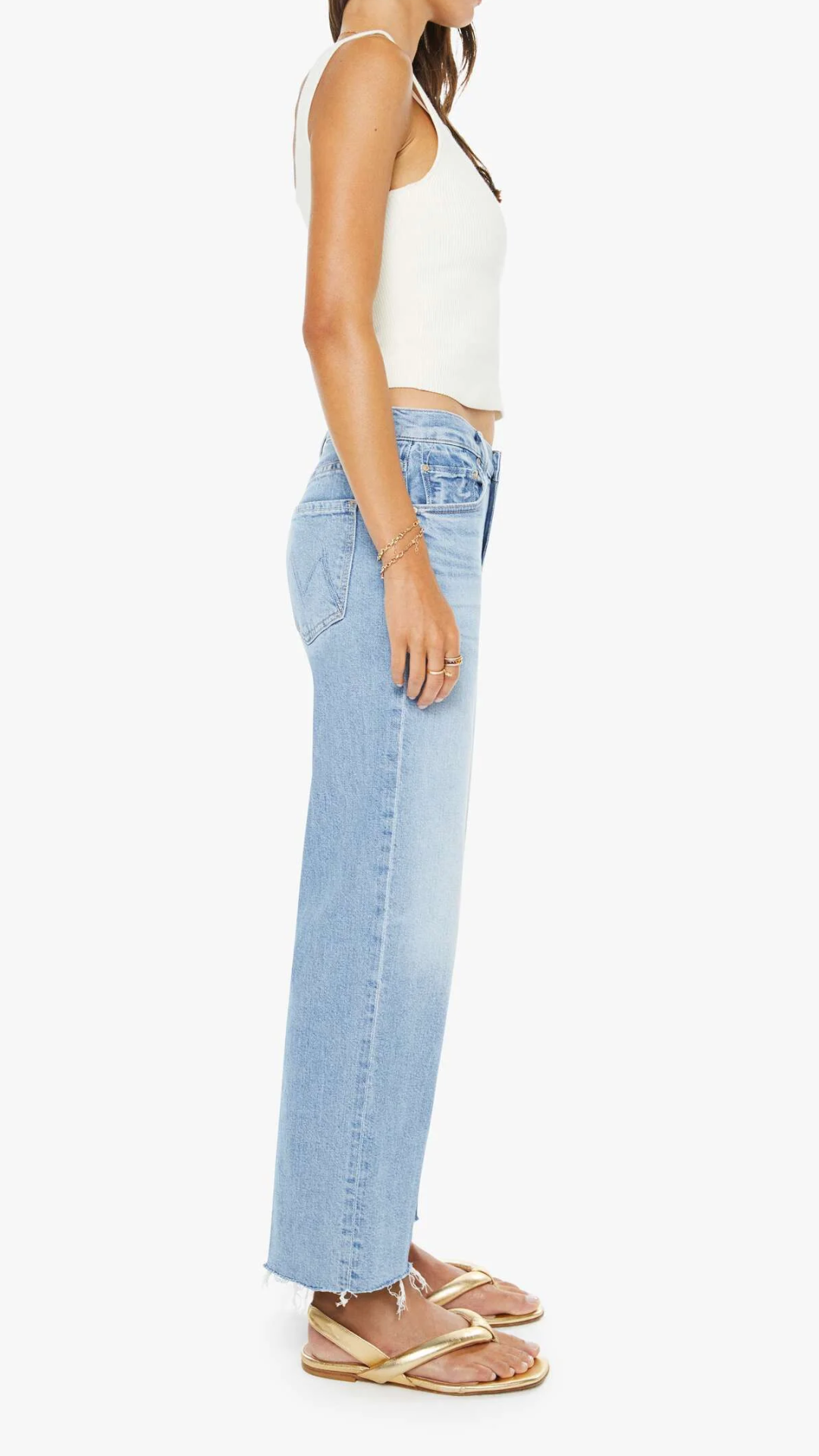 Mother Mid Rise Rambler Zip Ankle Jean in Comeback Kid