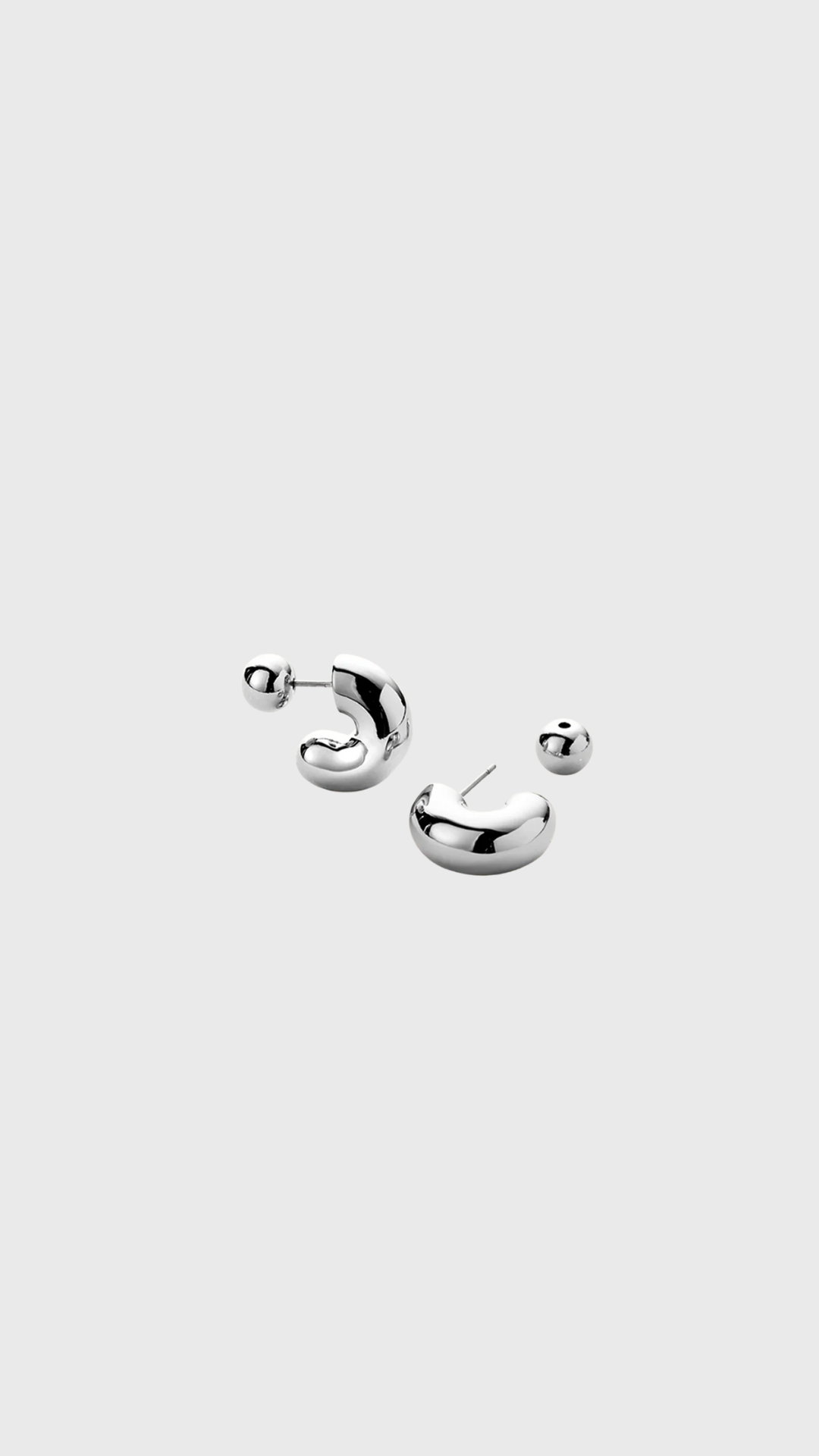 Jenny Bird Tome Hoops Small in Silver