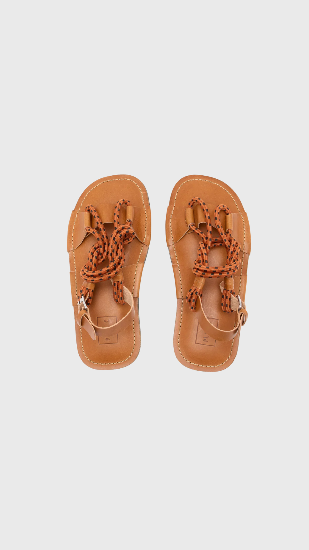 Plan C Flat Rope Sandal in Tan